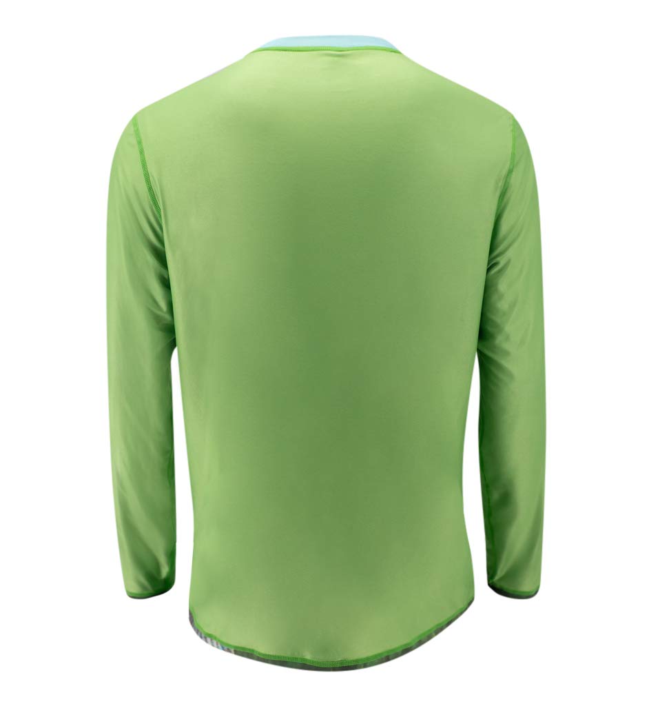 Men's Reversible UPF 50+ Fishing Shirt - Quick Dry Performance Shirt for Snorkeling, Boating & Outdoor Activities | Salty Scales Scallop Design