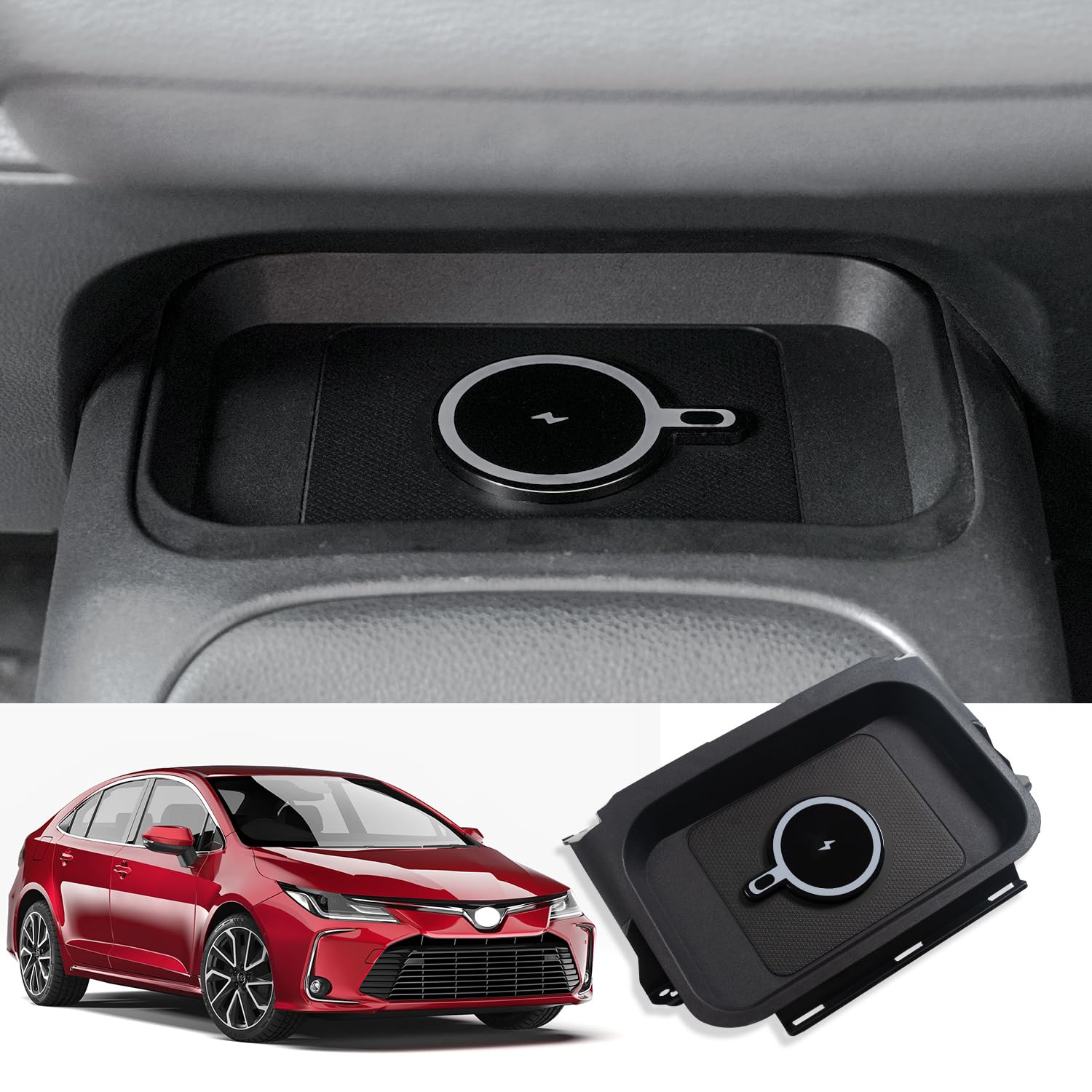 Xipoo Wireless Car Charger for 2019-2023 Toyota Corolla - Magnetic Qi Fast Charging Pad Replacement Center Console Accessory | Perfect for Commuting, Road Trips & Daily Driving