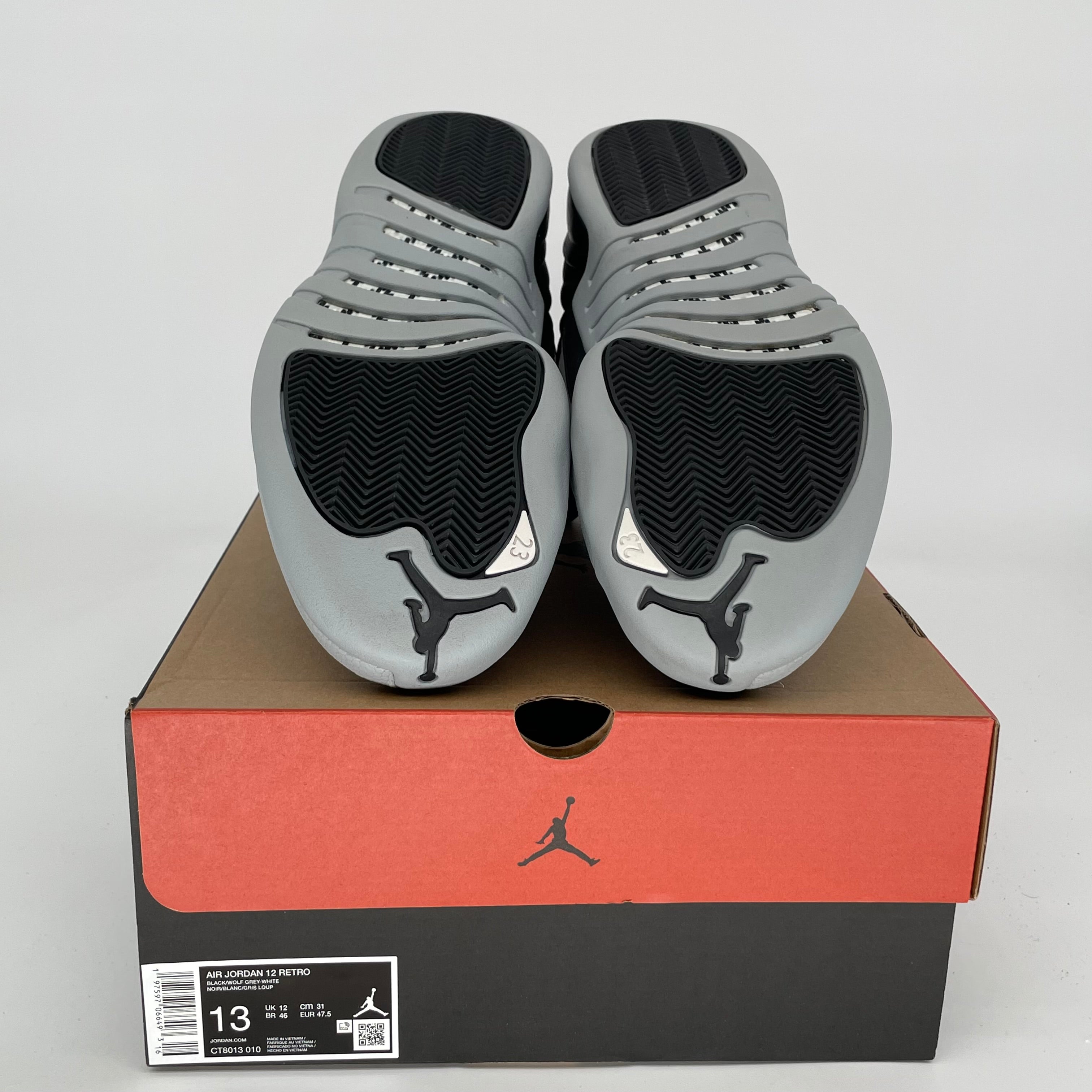AIR JORDAN 12 BARONS Men's Basketball Shoes Size 13 - Black/White (CT8013-010) | Retro Sneakers for Sports, Streetwear & Collectors