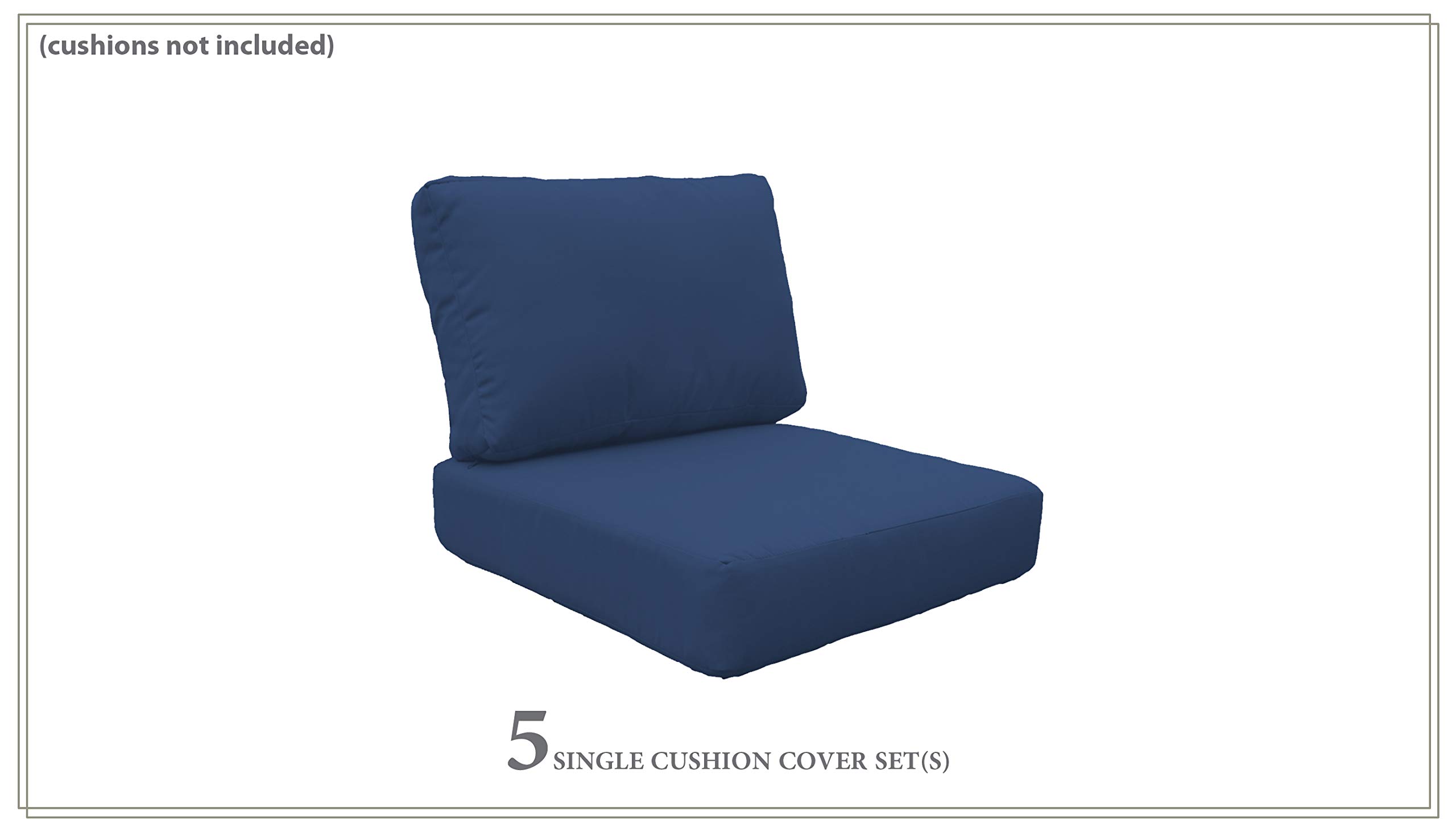 TK Classics High Back Navy Cover Set for MIAMI-06h Outdoor Furniture - Waterproof & UV Resistant Replacement Slipcover (Cushions Not Included) - Perfect for Patio, Deck, and Poolside Lounging