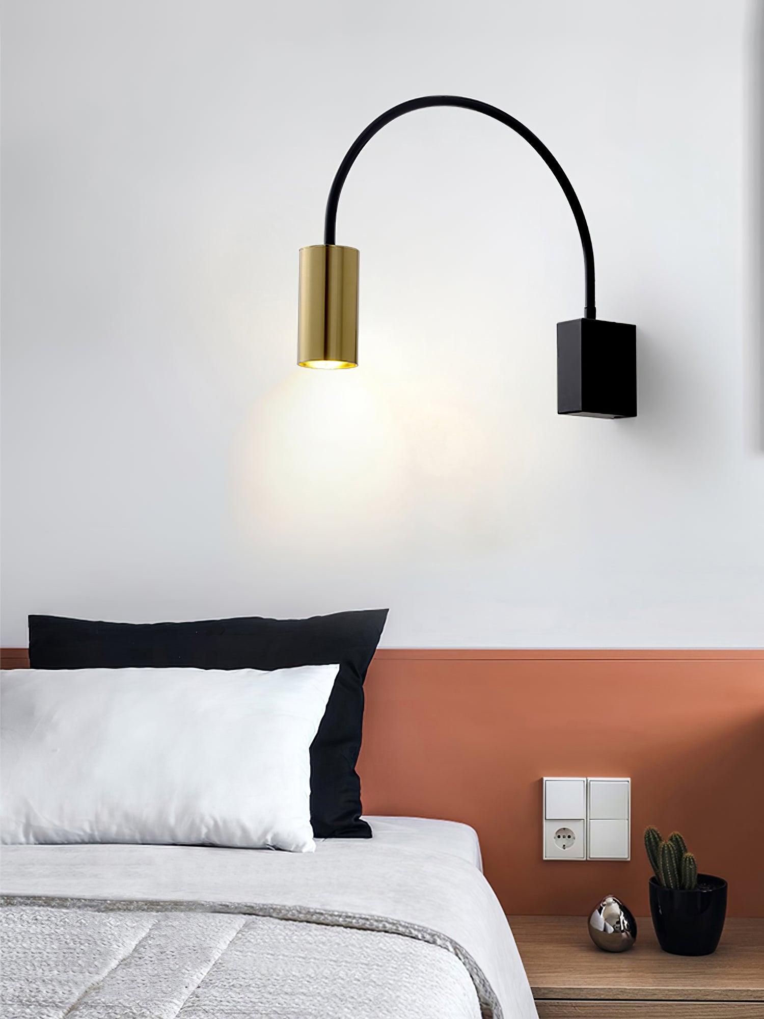 Antonella Modern Wall Lamp - Sleek LED Sconce Light for Living Room, Bedroom & Hallway - Energy Efficient Home Decor Lighting Fixture (Black)