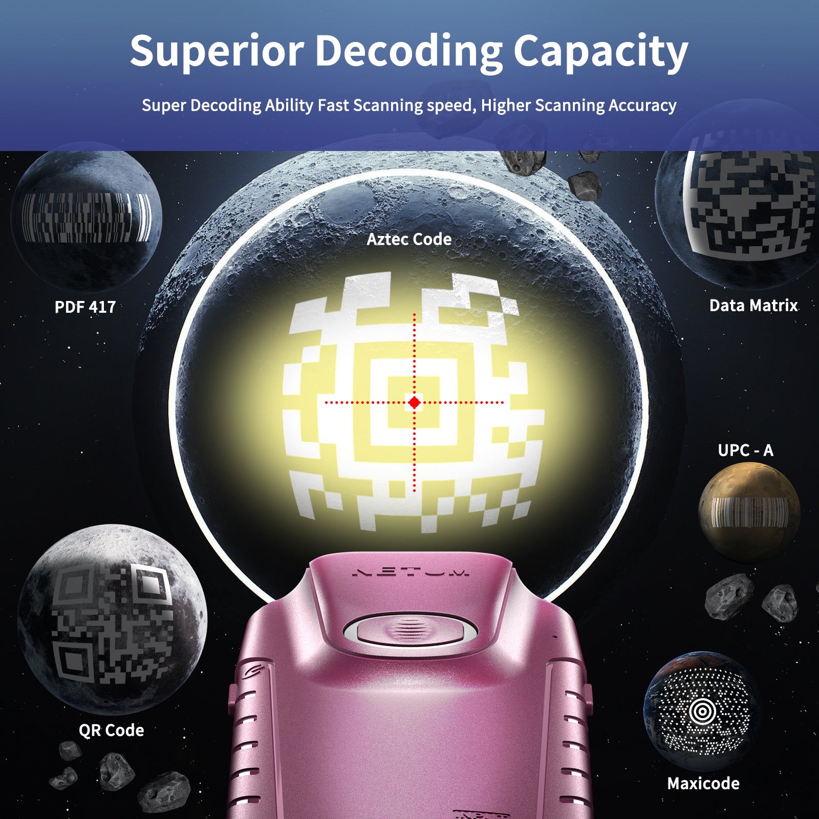 E900 2D Wireless Barcode Scanner - Fast & Accurate QR Code Reader for Retail, Warehouse, and Inventory Management | USB & Bluetooth Connectivity