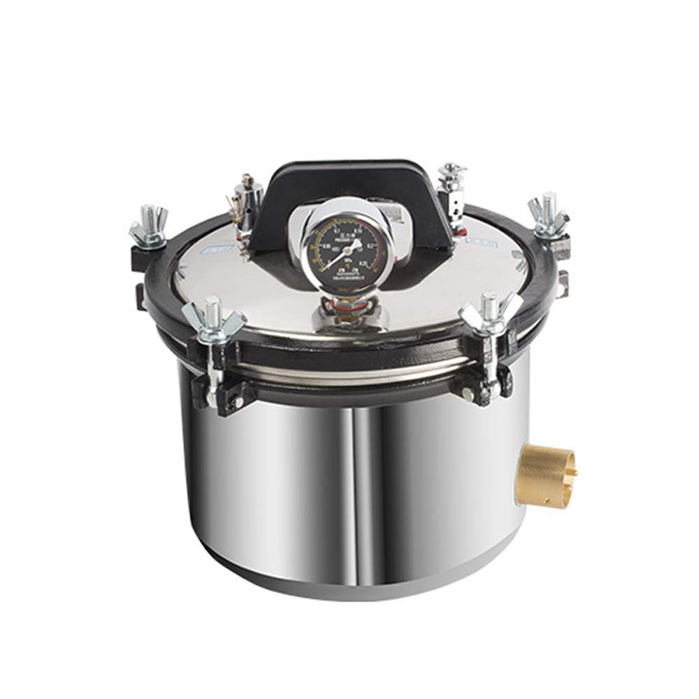 MXBAOHENG 8L Portable Steam Autoclave Sterilizer - 110V High Pressure Steam Sterilizer for Medical, Dental, Tattoo Tools - Stainless Steel Sterilization Pot for Clinic, Salon & Home Use