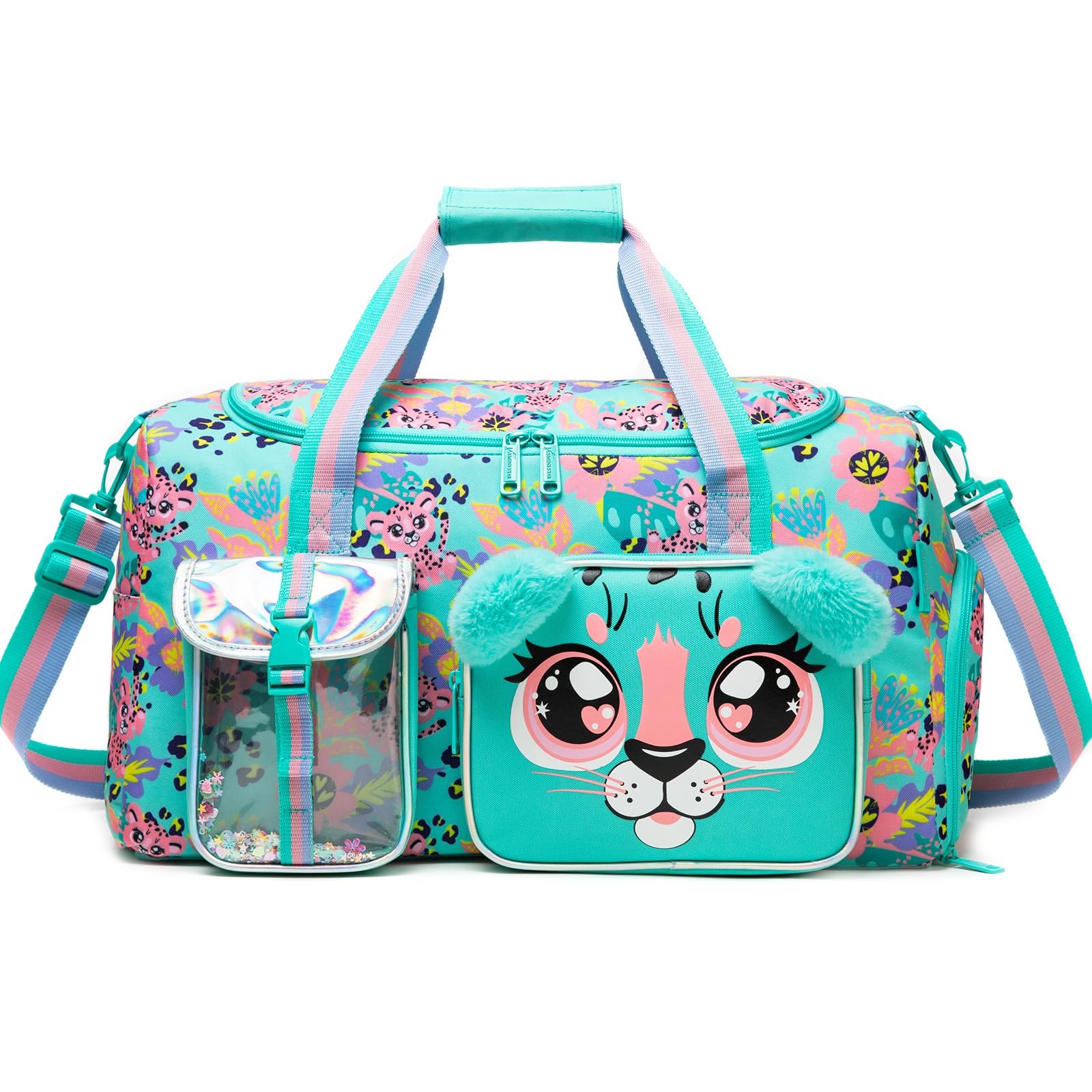 **Kids Duffle Bag for Girls - Travel, Dance, Gym & Overnight Weekender Bag with Shoe Compartment | Perfect for School, Sports & Weekend Getaways**