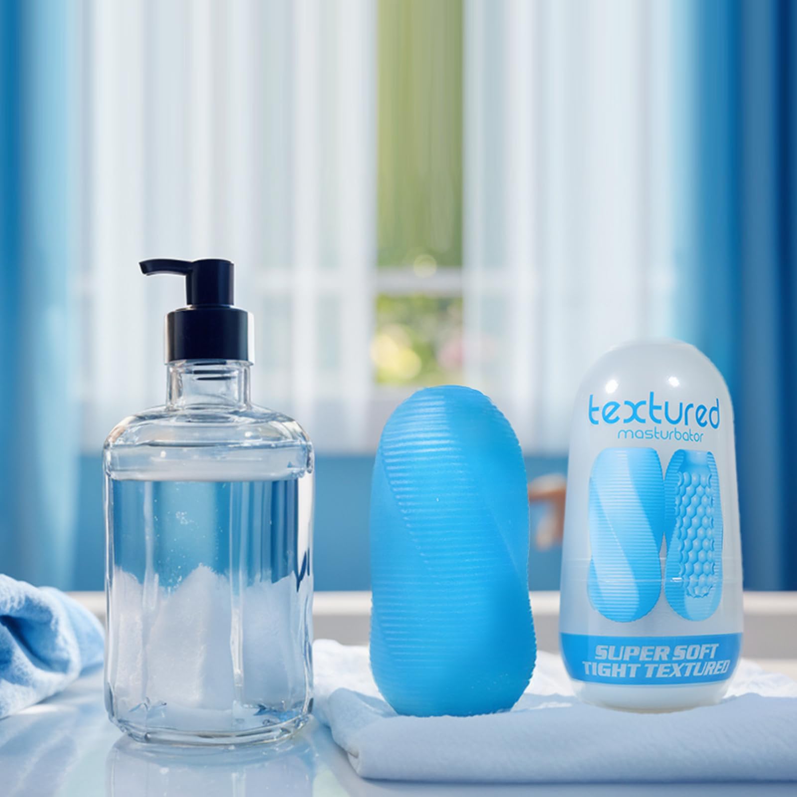Realistic Male Masturbator - Spinning Textured Stroker with Ultra-Soft Stretchy Egg Design | Discreet Storage Box Included | Perfect for Solo Play, Travel & Discreet Pleasure | Adult Sex Toy for Men