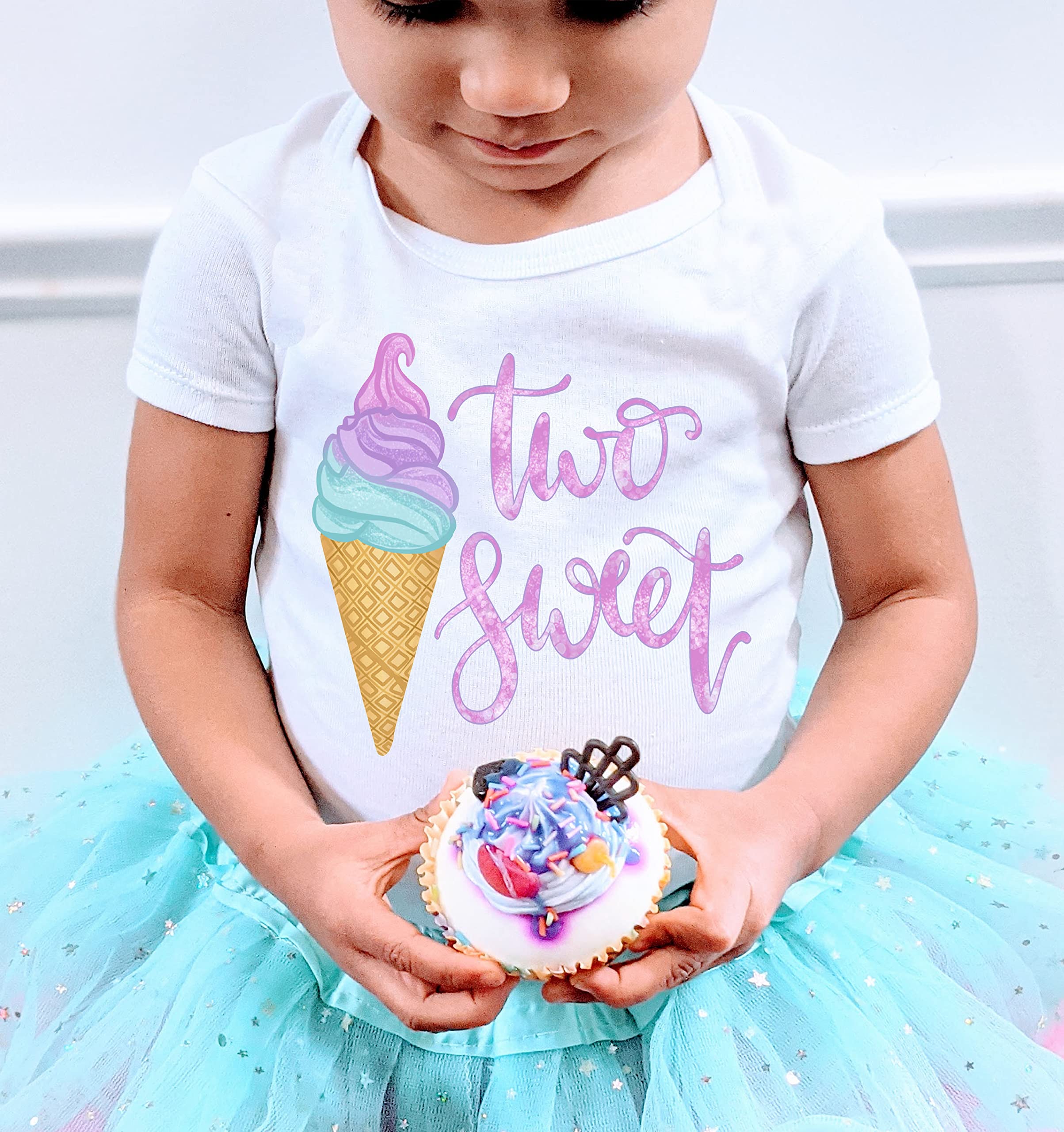 Too Sweet Ice Cream 2nd Birthday Shirt for Girls & Boys - Adorable Candy Themed Outfit for 18 Month Old - Perfect for Birthday Parties, Photo Shoots & Special Celebrations