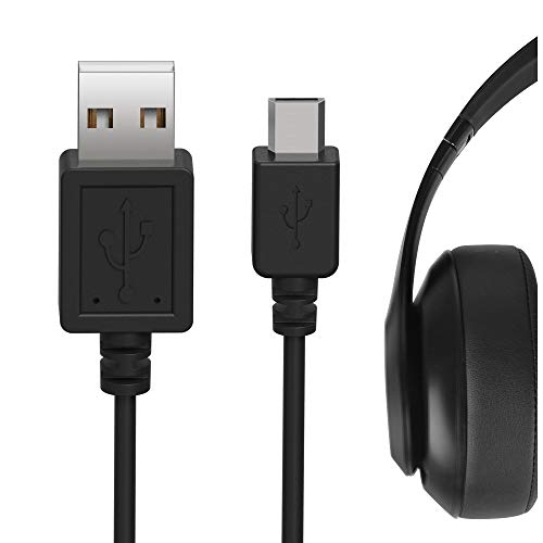 Geekria 1ft Micro USB Charger Cable for Beats Solo3/Solo2/Solo1/Studio3/Studio2/Studio Pro Headphones - Short Replacement Power Cord (25cm) - Perfect for Travel, Office & Home Charging