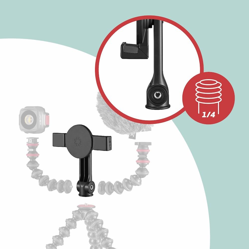 JOBY GripTight GorillaPod Magnetic Phone Stand - Super Fast Charging Magsafe Compatible with iPhone 12/13/14, Flexible Tripod for Vlogging, Desk Accessories & Mobile Photography | Perfect for YouTube Creators, Travel Vloggers & Home Office Setup