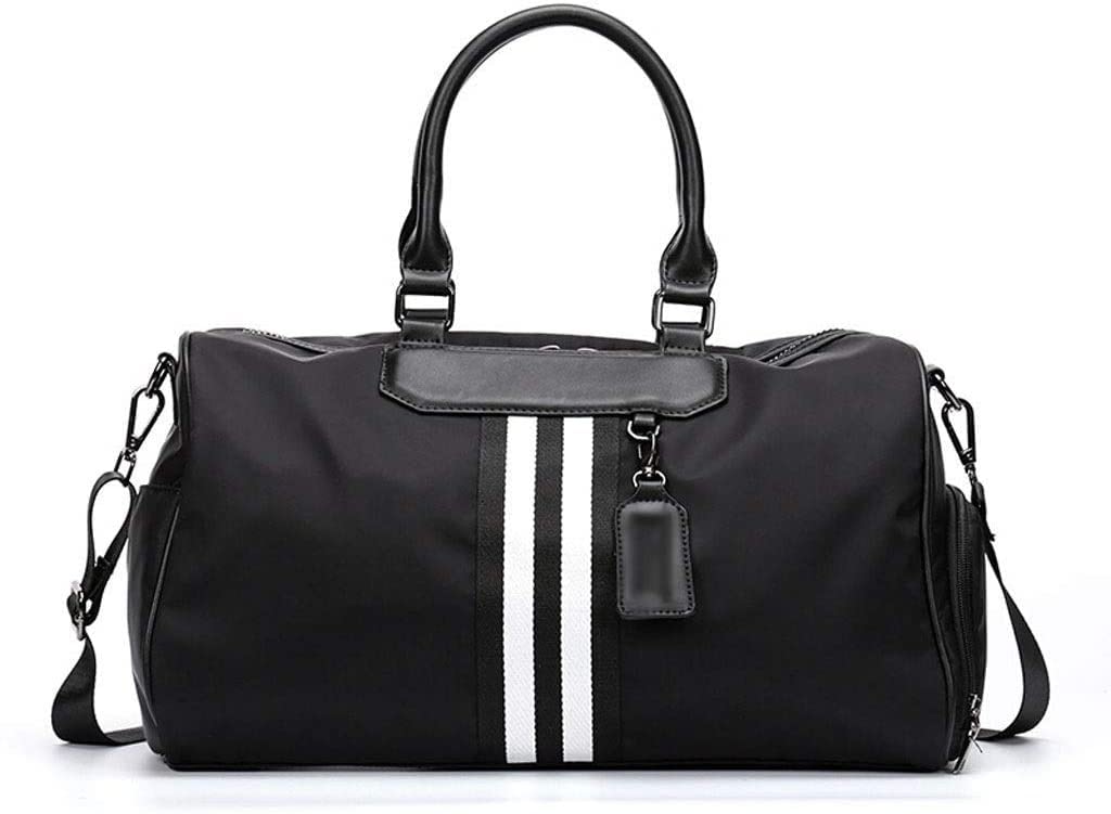 Men's & Women's Gym Duffle Bag with Shoe Compartment - Sports Travel Duffel for Fitness, Workout & Outdoor Adventures - Perfect Weekender Overnight Bag for Gym, Travel & Camping - Black