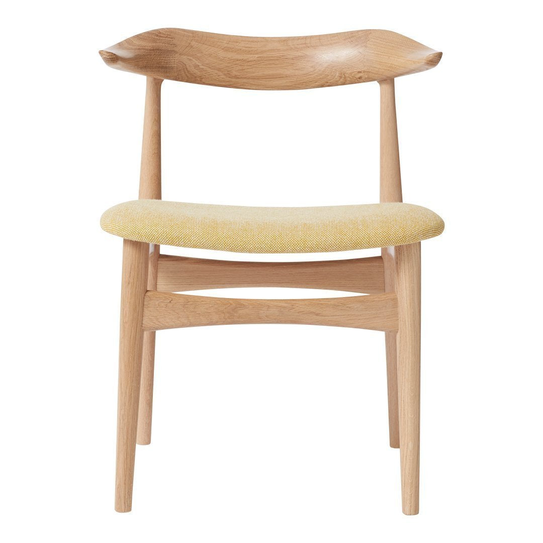 Knud Farch Cow Horn Chair Seat - Upholstered Warm Nordic Style for Living Room, Bedroom & Office Decor