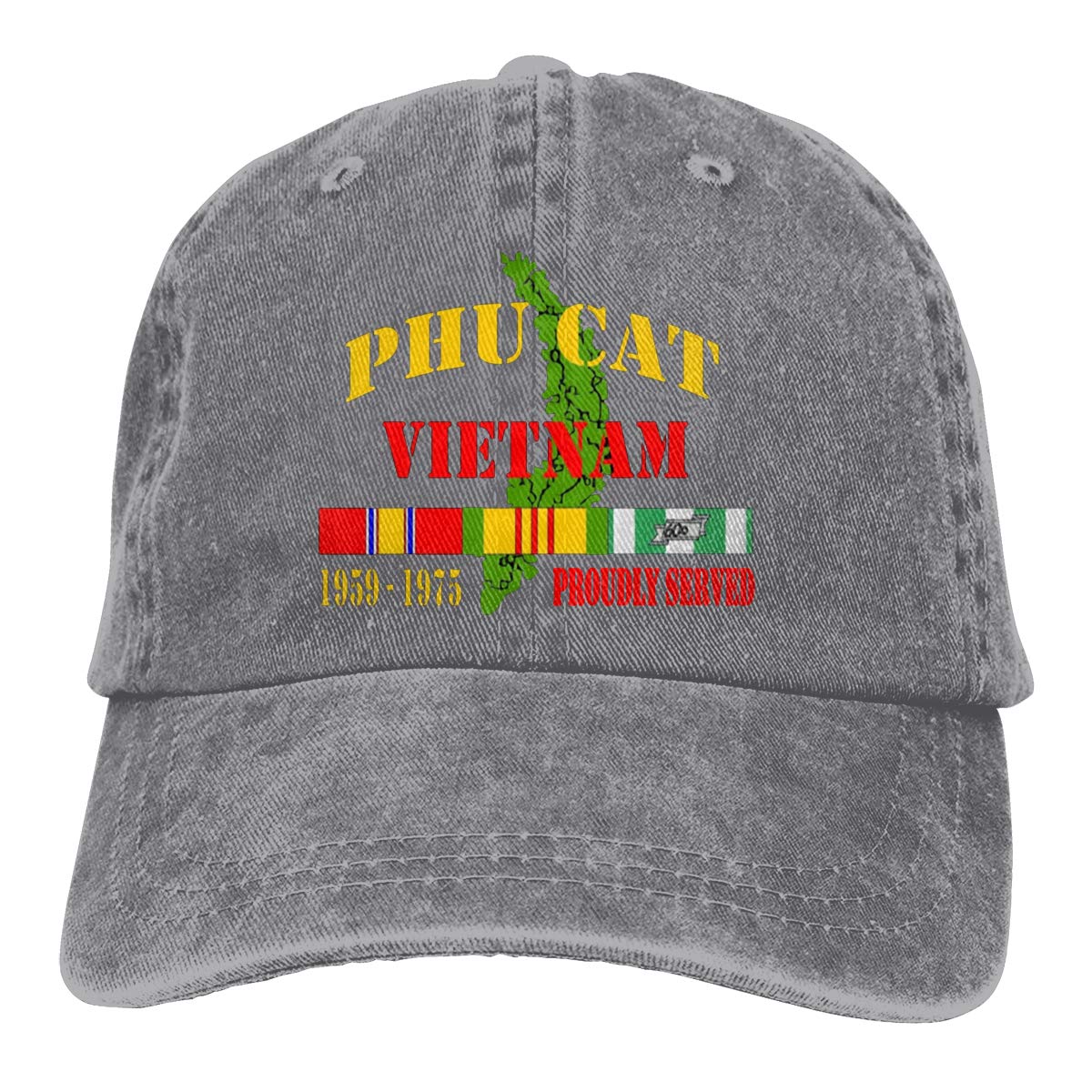 PHU Cat Vietnam Veteran Unisex Baseball Cap - Stylish Cowboy & Denim Dad Hat for Men & Women - Perfect for Outdoor Activities, Casual Wear & Patriotic Events