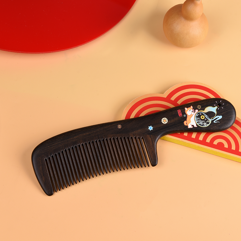 Premium Wooden Dog Comb for Gentle Grooming - Smooth & Tangle-Free Fur - Perfect for Daily Brushing & Shedding Control - Ideal for Small to Medium Dogs at Home or Travel
