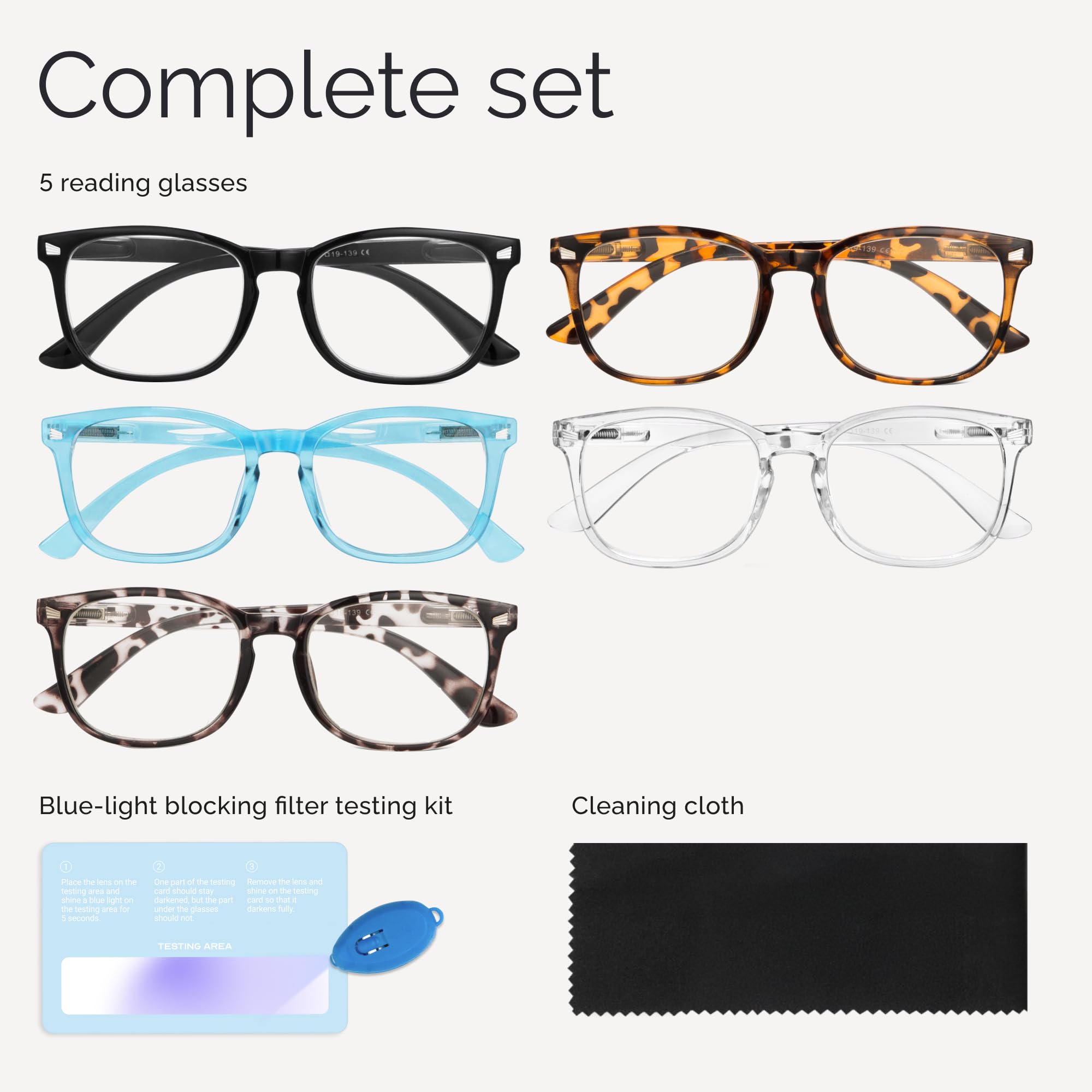 CCVOO Blue Light Blocking Reading Glasses for Women & Men - Computer Glasses with Anti-UV Protection for Screen Time, Office Work & Digital Eye Strain Relief