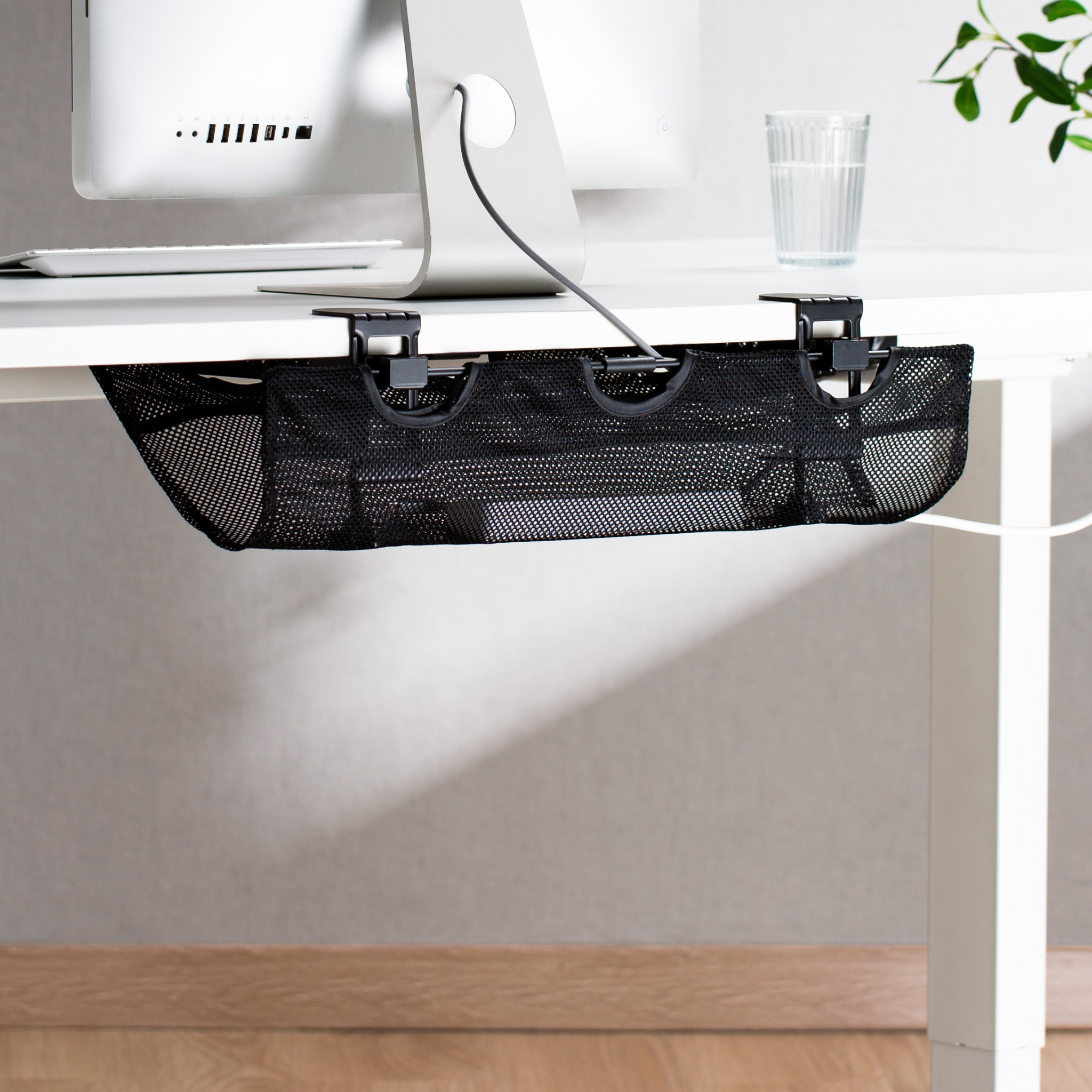 Under Desk Cable Management Net - Organizer for Wires & Cords - Keep Home Office & Gaming Setup Tidy - Perfect for Computer, TV, Router & Electronics Accessories