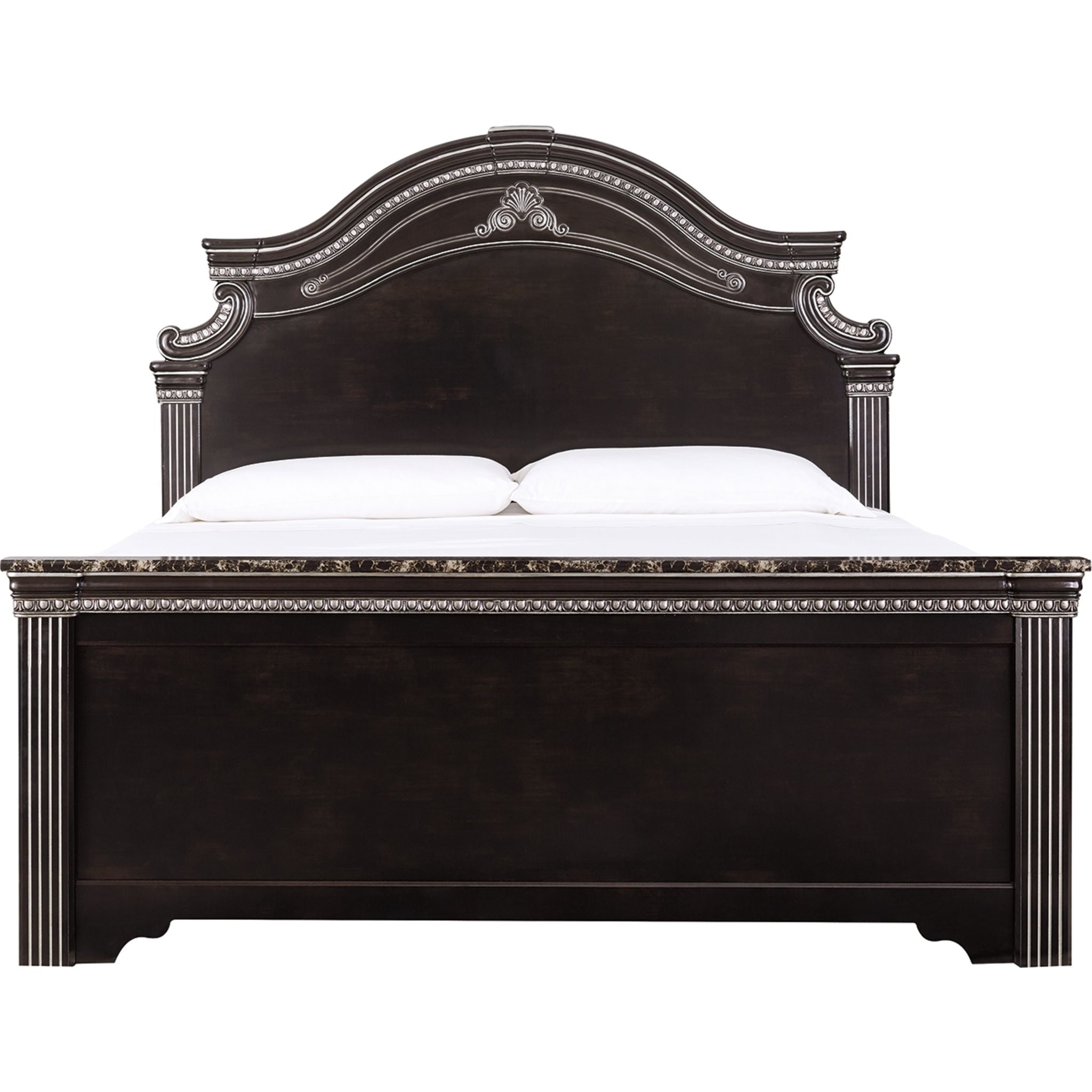Ashley Necessities 3-Piece Panel Bed Set - Queen Size Bed Frame with Headboard & Footboard - Modern Bedroom Furniture for Master & Guest Rooms