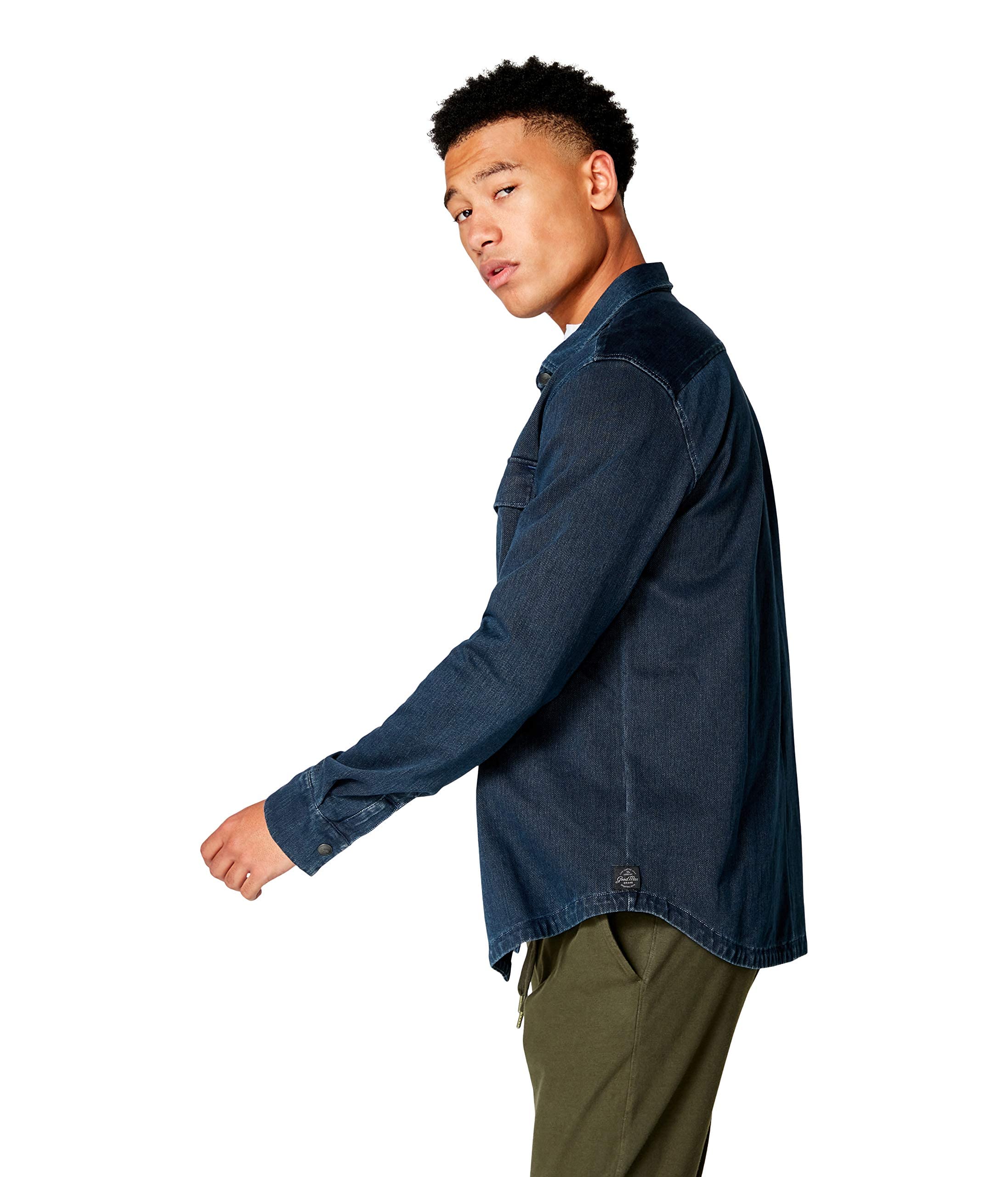 Good Man Brand Men's Denim Shirt Jacket - Stylish Casual Wear for Outdoor Activities & Everyday Fashion