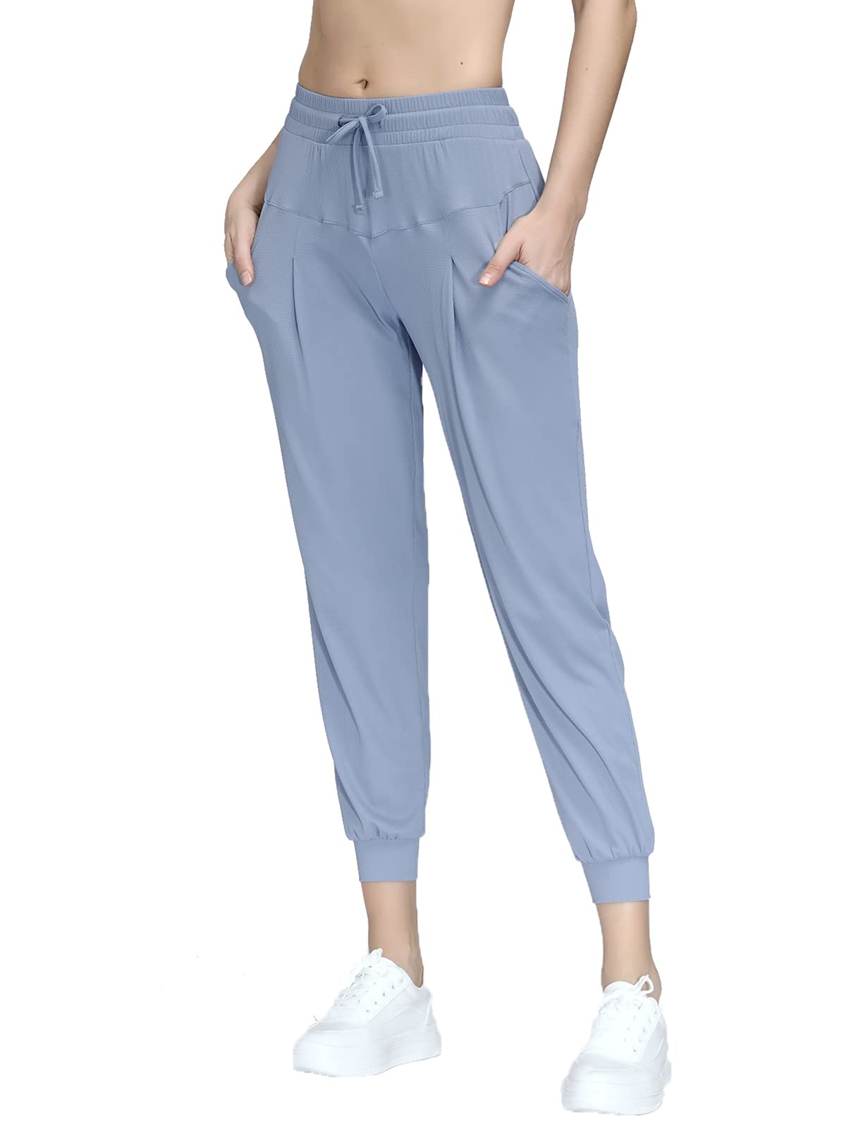 Rataves Women's Athleisure Pants - Lightweight Running Sweatpants with Pockets, Athletic Tapered Casual Pants for Workout, Yoga, Lounge & Everyday Wear | Comfortable Stretchy Joggers for Gym, Travel & Relaxation