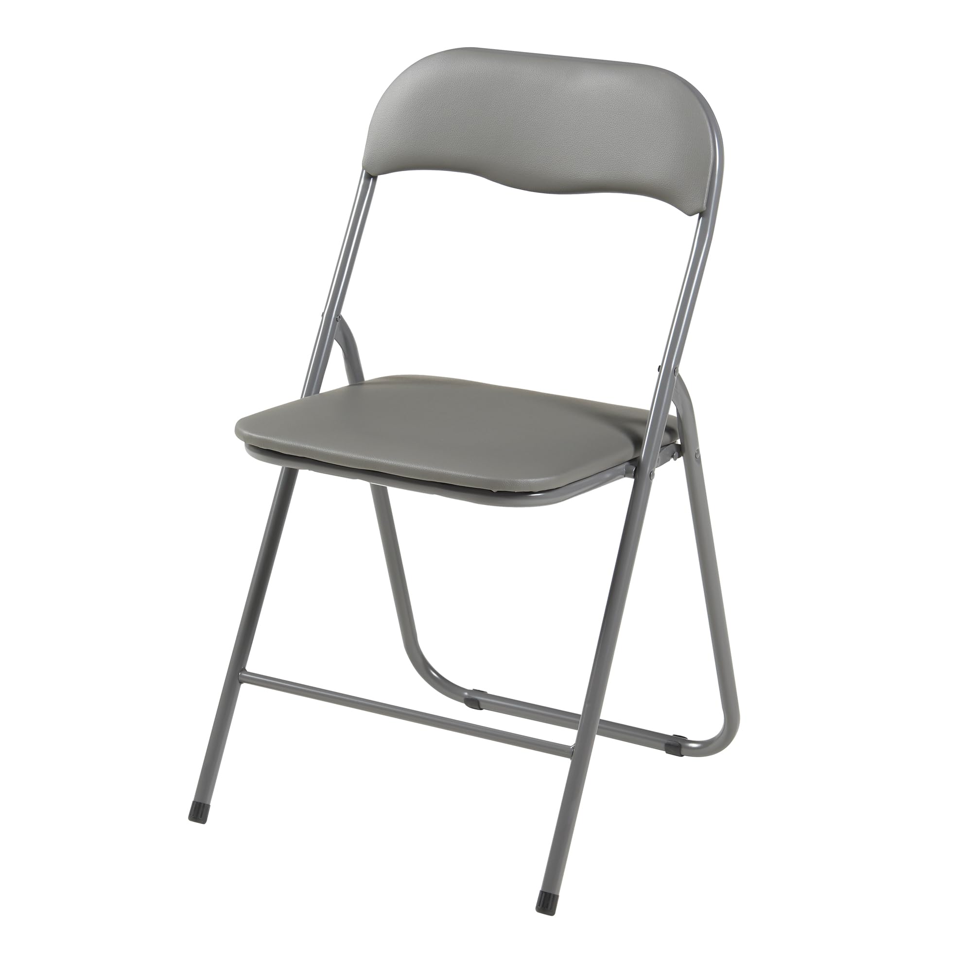 **Panana Folding Chairs with Padded Seat & Back – Heavy-Duty Metal Frame, Indoor & Outdoor Use – Comfortable for Home, Office, Parties, Camping (Grey, 6-Pack)**