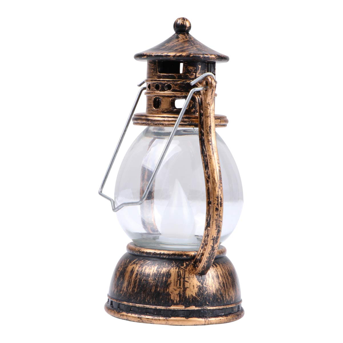 Amosfun Animal Skeleton Candle - Baby Handprint Keepsake, Toddler Girl Baseball Glove Decor - Vintage Faux Kerosene Lamp for Halloween, Haunted House & Home Decor - Portable Hand Lantern for Spooky Parties & Themed Events