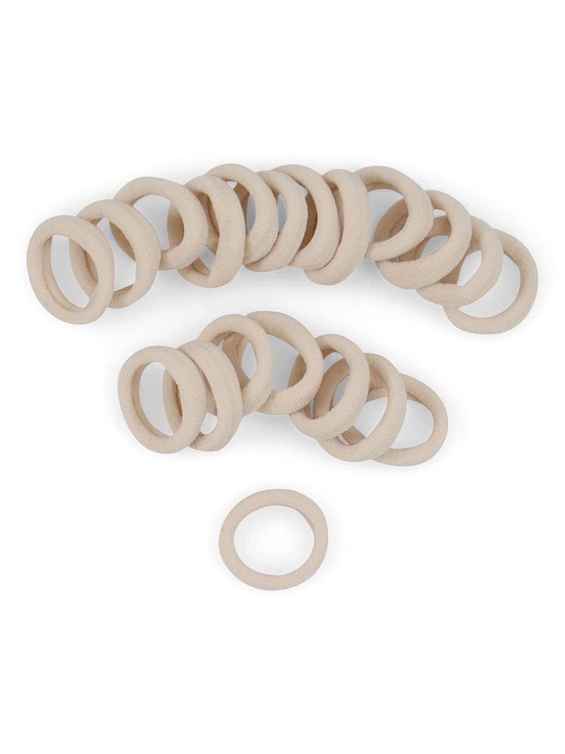 20 Pack Black Soft Hair Rubber Bands - Stretchy Elastic Ponytail Holders for Women, Kids & Baby Girls | Gentle Hair Ties for Daily Use, School, Sports & Work