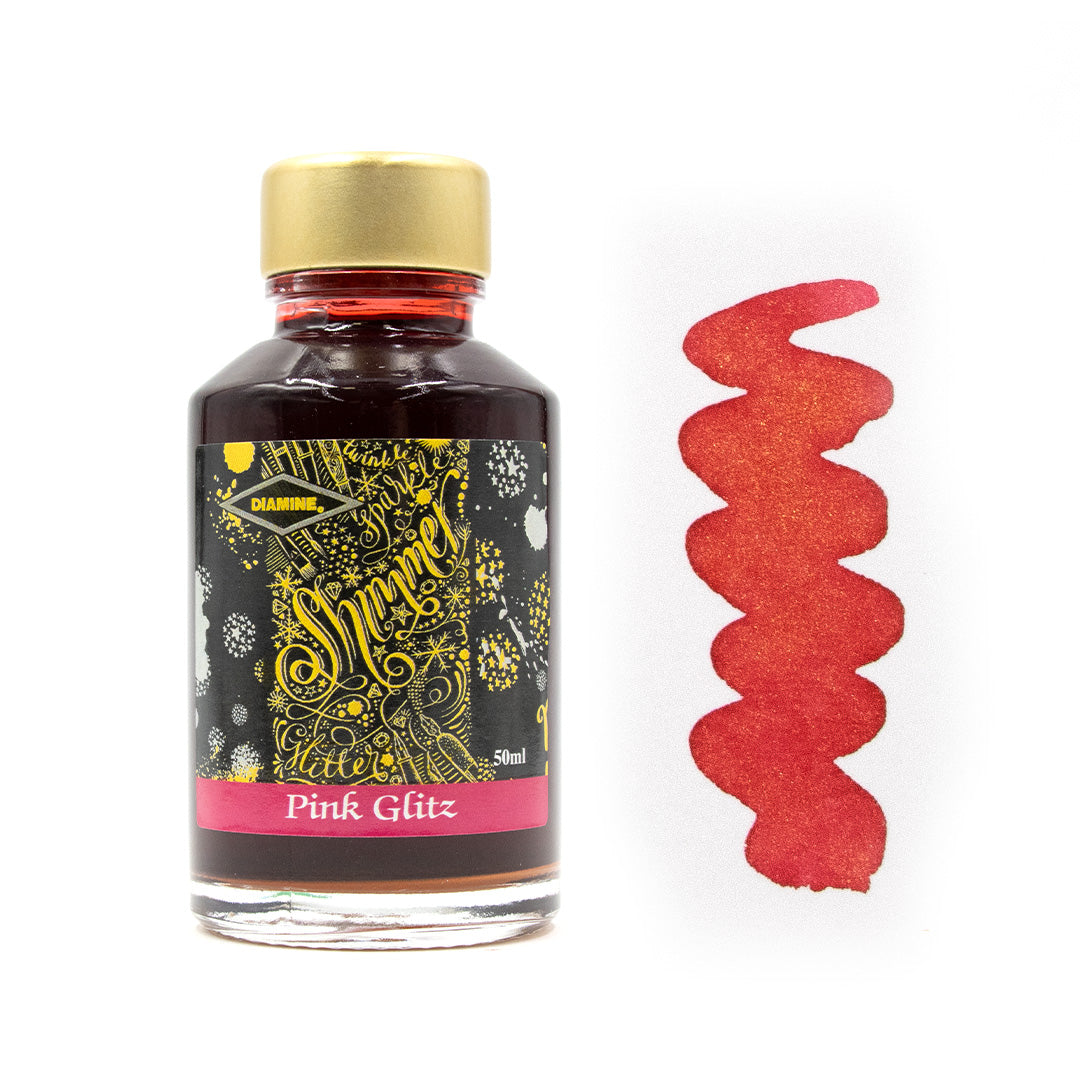Diamine Shimmering Ink 50ml - Metallic Calligraphy & Fountain Pen Ink for Artistic Writing, Journaling, and Creative Projects