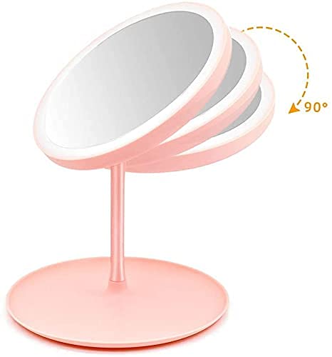 Gnanex Folding Portable Compact Pocket Makeup Mirror with 180 Degree Adjustable Touch Screen & LED Light - Perfect for Travel, Home Vanity, and Professional Makeup Artists