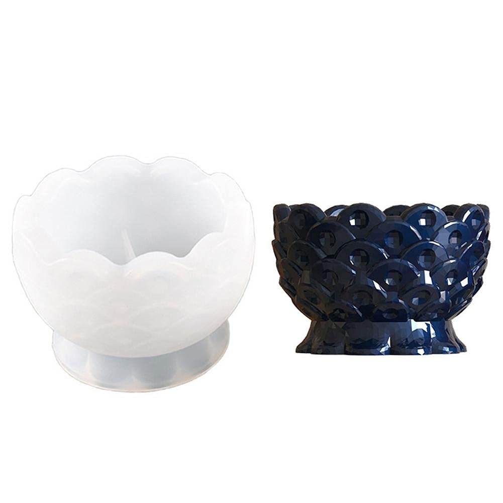 Premium Silicone Flower Pot Molds for Concrete, Cement & Clay - Round Bowl Planter Molds for DIY Resin, Candle & Soap Making - Perfect for Home Decor, Garden Projects & Crafting