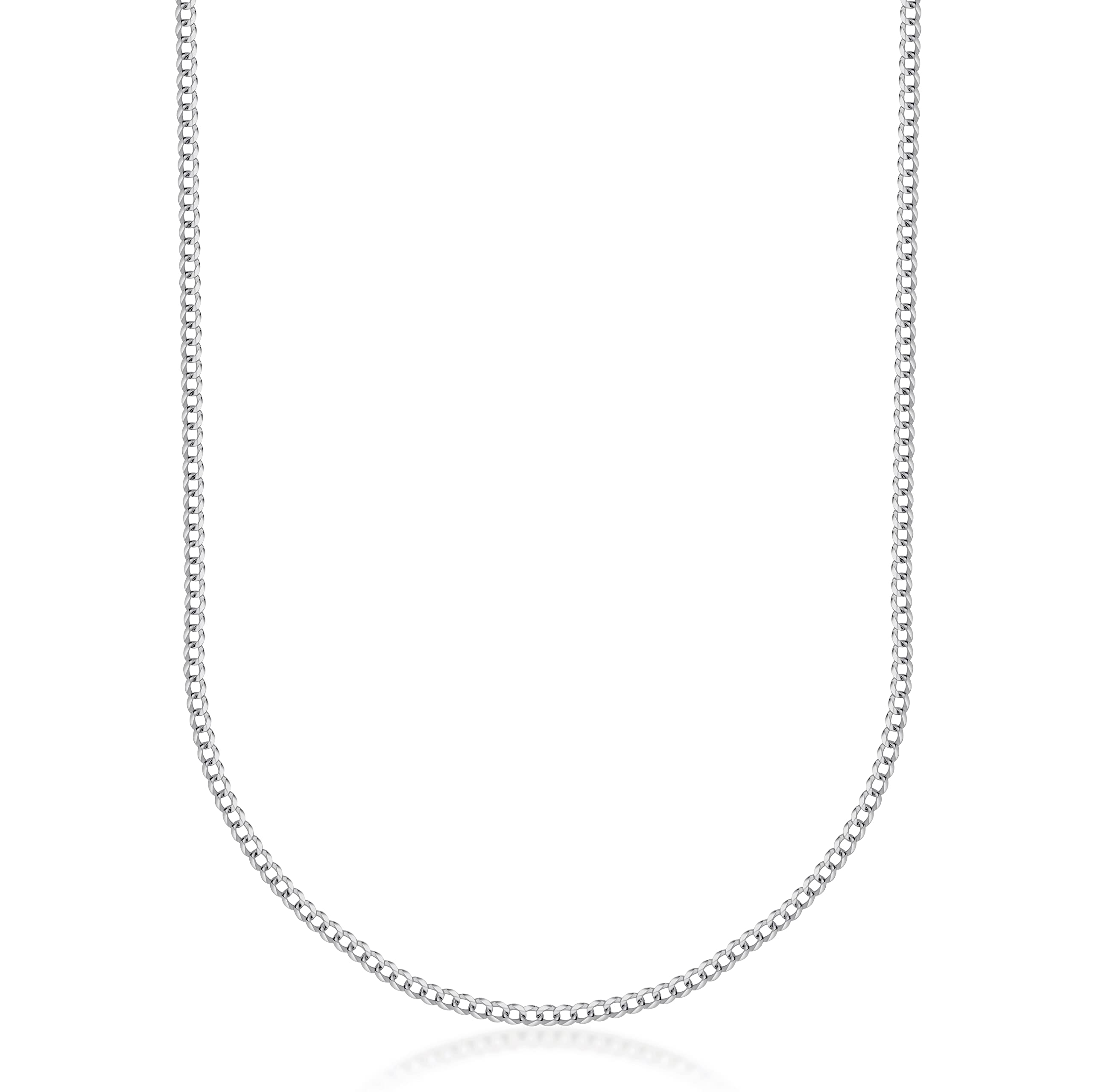 14K Gold Cuban Link Chain Necklace for Men & Women - 2.0mm Thick Curb Chain - 14