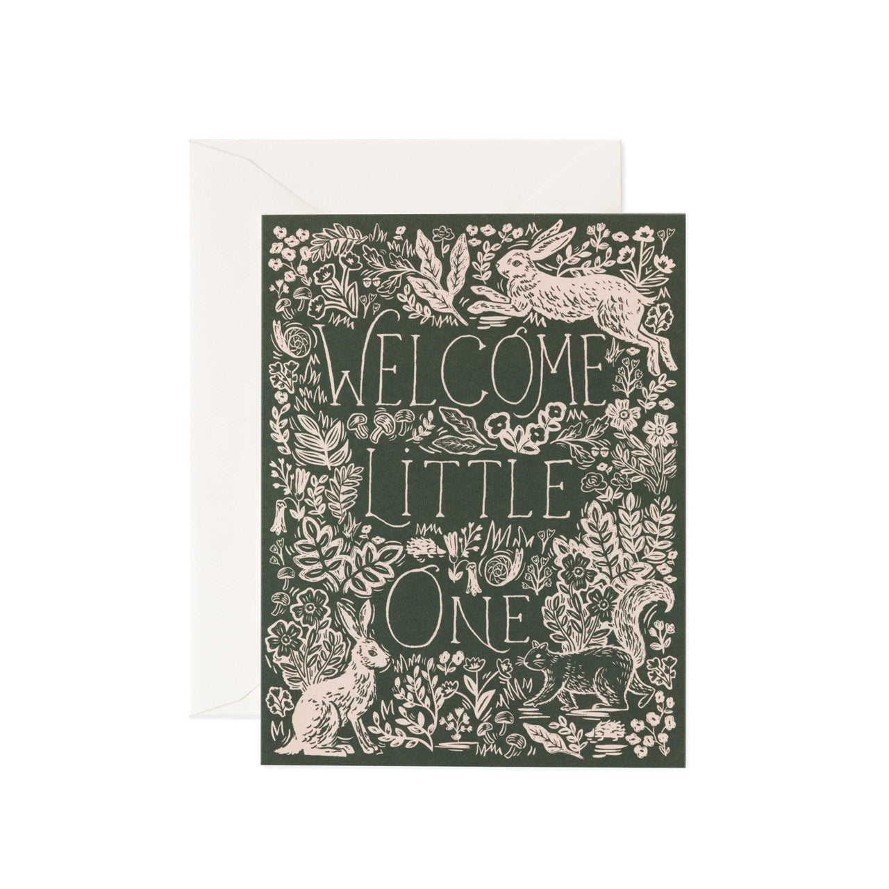 Rifle Paper Co Fable Baby Greeting Card - Adorable Newborn & Baby Shower Invitations - Perfect for Birth Announcements, Baby Showers & First Birthday Wishes