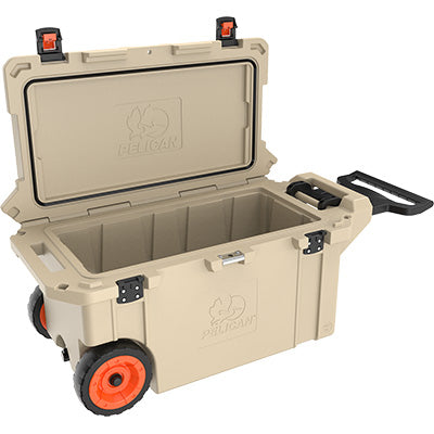 80QT Elite Wheeled Cooler - Heavy Duty Rolling Ice Chest for Camping, Tailgating, Beach & Outdoor Adventures - Large Capacity Cooler with Wheels for Picnics, Fishing & Road Trips