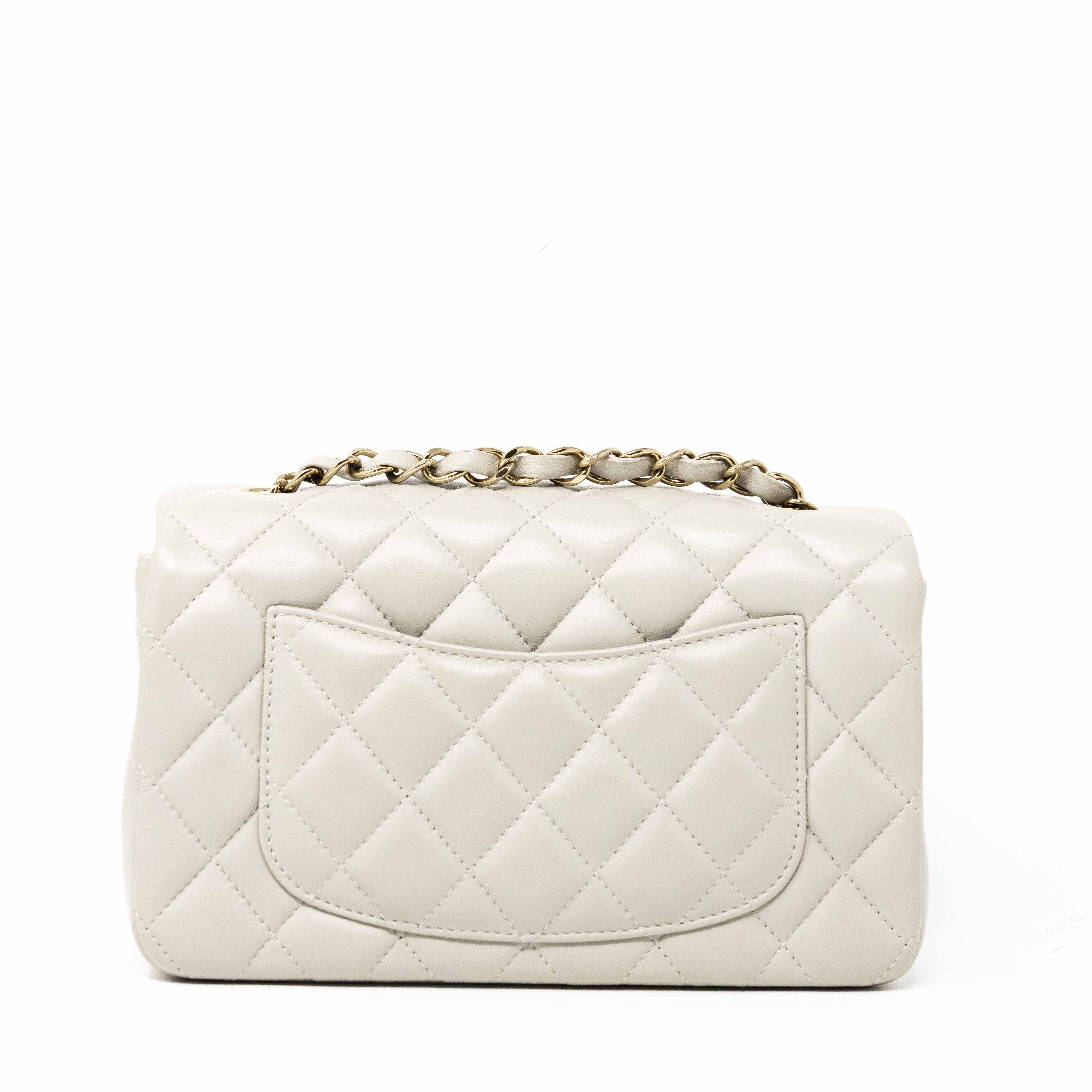 Chanel Grey Mini Classic Flap Bag - Luxury Quilted Leather Crossbody Purse for Women | Perfect for Evening Parties, Date Nights & Special Occasions