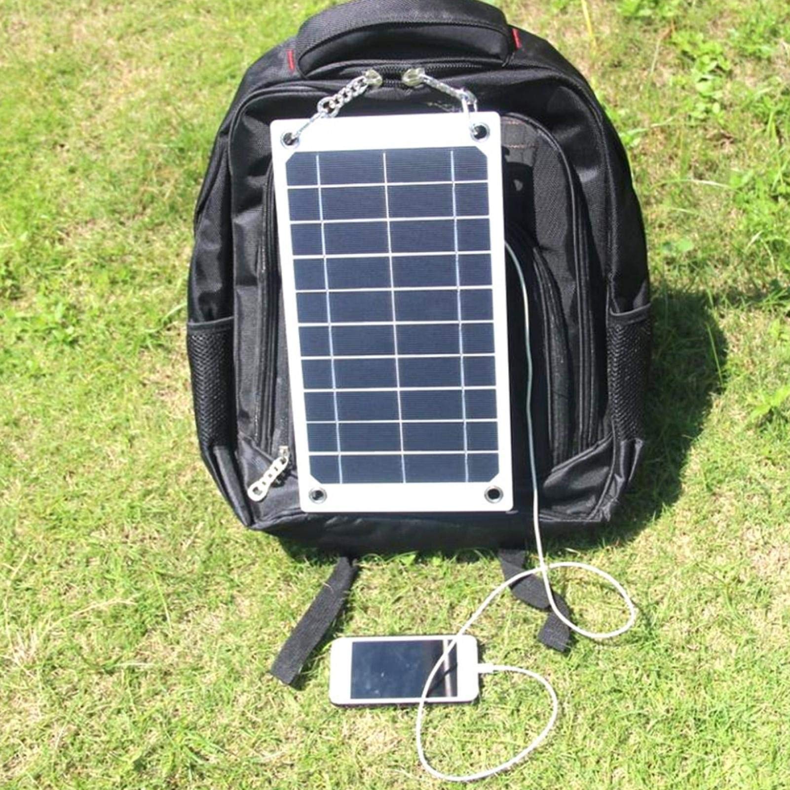 EVTSCAN 7.5W 5V Monocrystalline Solar Panel Charger - Portable Solar Power Bank for Outdoor Camping, Hiking, Emergency Power Supply & USB Device Charging