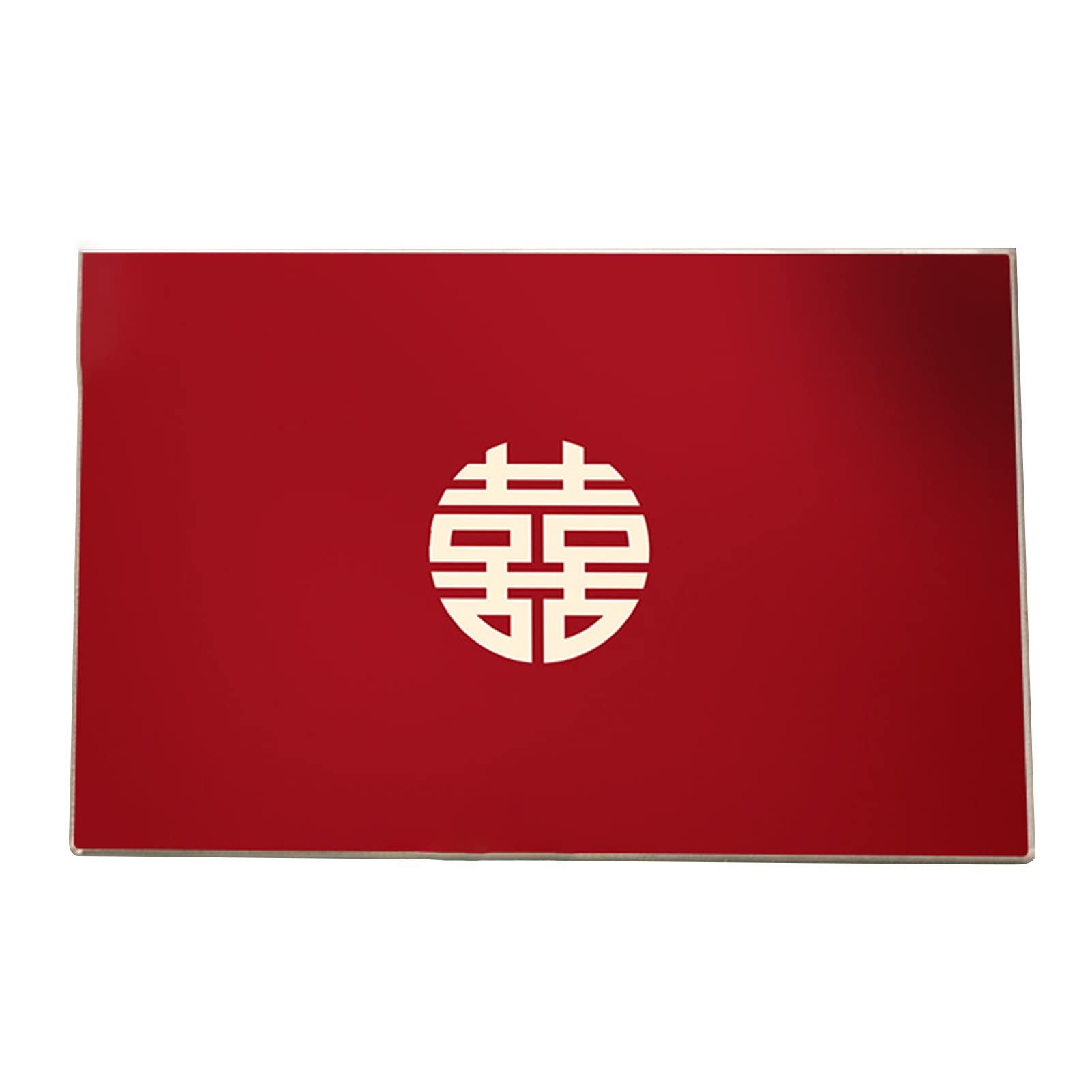 Non-Slip Double Happiness Door Mat - Washable Polyester Floor Mat for Bedrooms & Entryways - Perfect for Home Decor, Wedding Gifts & Chinese New Year Celebrations