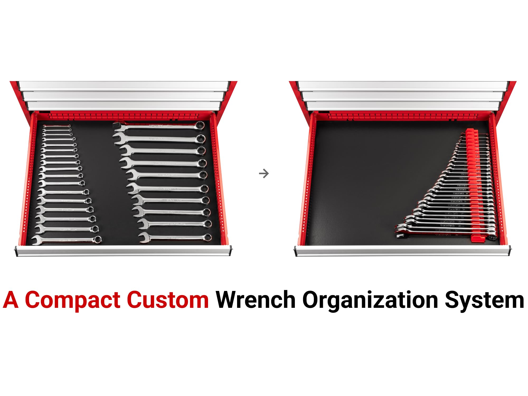 TEKTON 25-Piece Stubby Combination Wrench Set (1/4-3/4 in., 6-19 mm) with Modular Organizers | WCB95403 | Perfect for Tight Spaces & Automotive Repairs