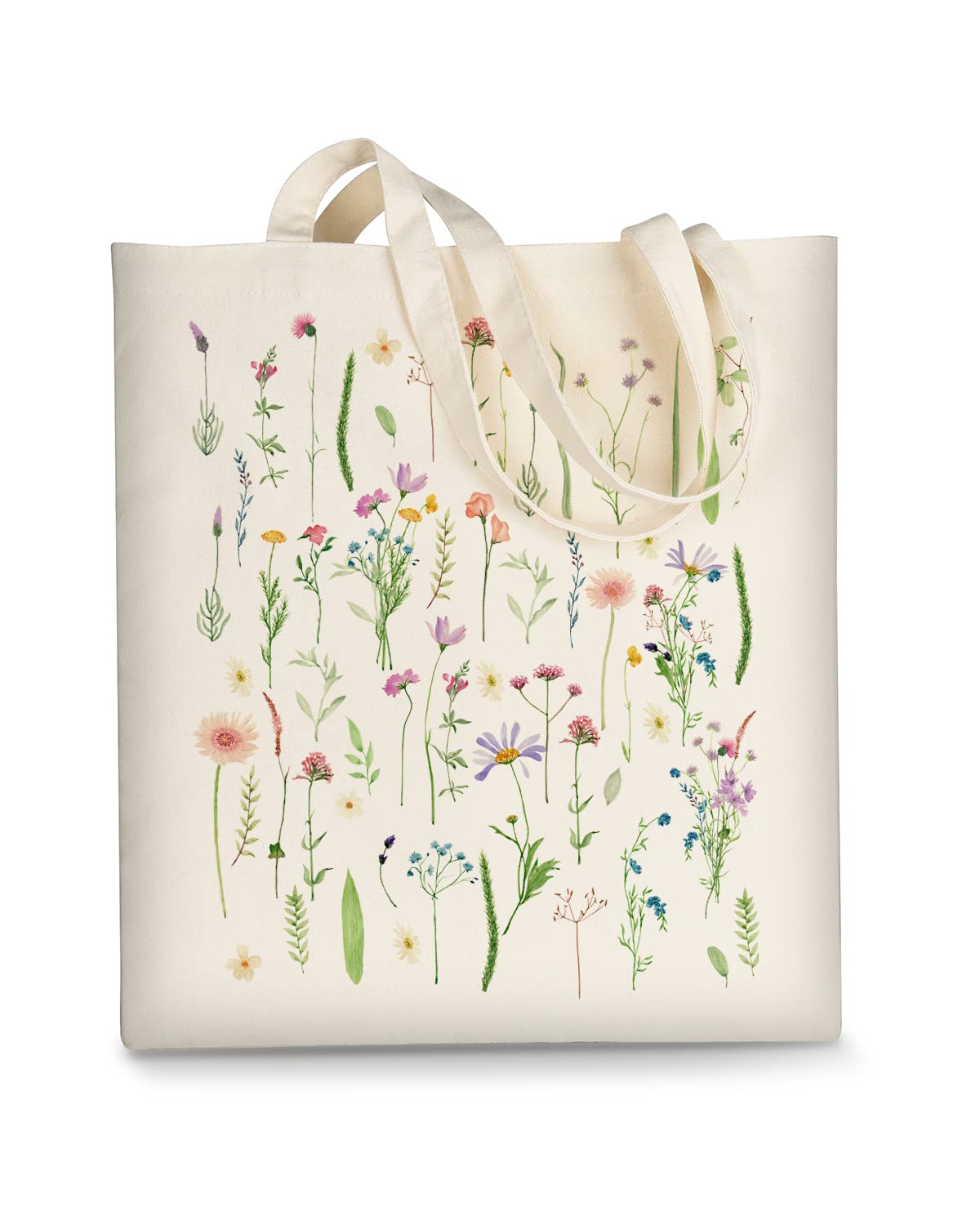 Stylish Aesthetic Canvas Tote Bag for Women - Reusable Cotton Shopping Bag for Beach, Grocery & Daily Use - Trendy Eco-Friendly Shoulder Bag for Work, Travel & Casual Outings