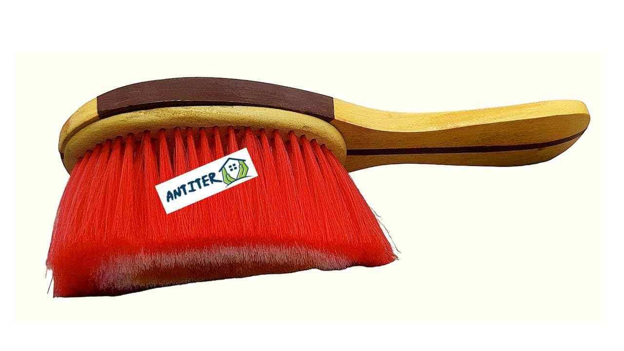 Anti-Tangle Long Hair Wooden Handle Nylon Bristle Brush - Gentle Detangling & Cleaning Tool for Hair, Bedsheets, Clothes & More | Perfect for Home, Salon & Pet Grooming