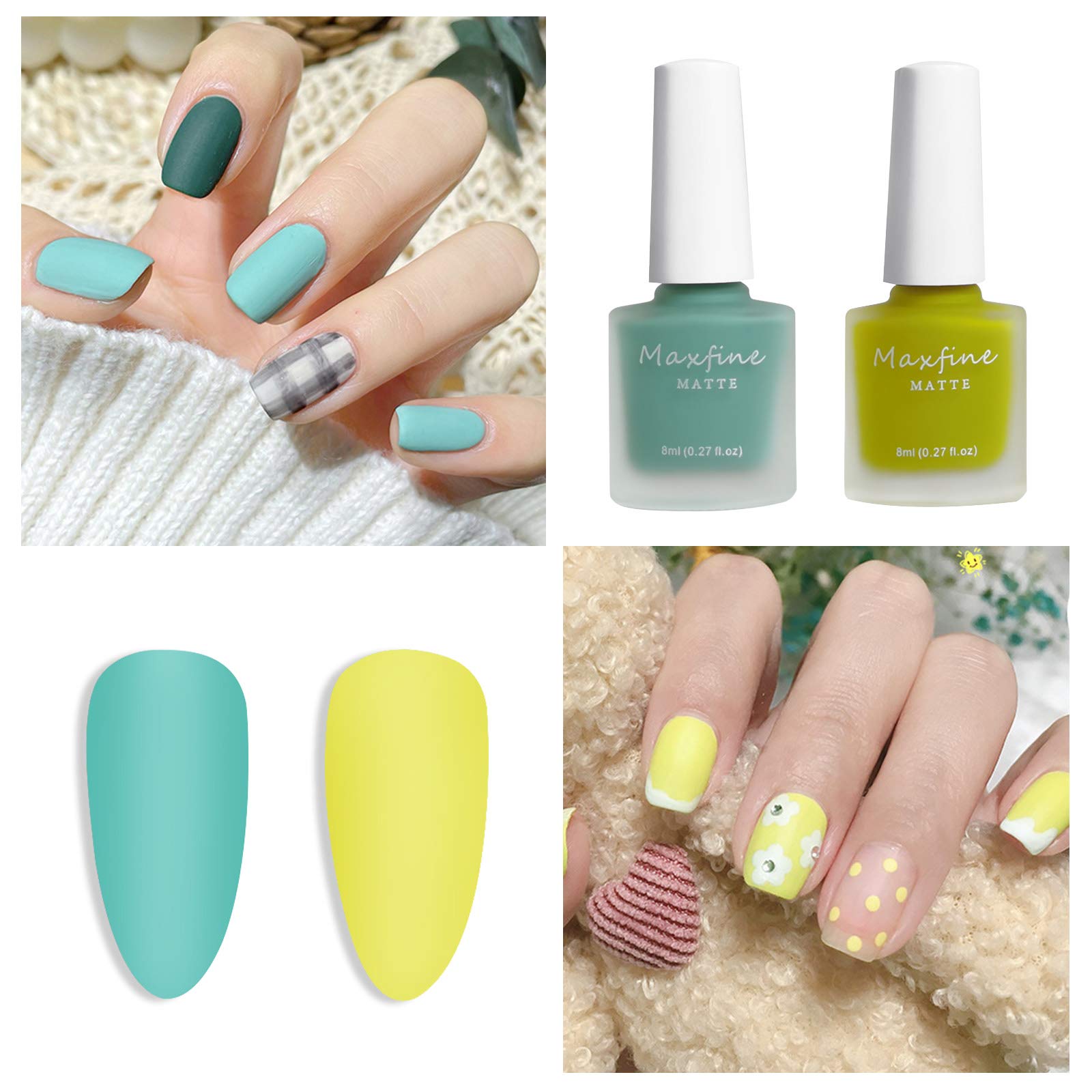 6 Colors Matte Nail Polish Set - Mist Effect Velvet Gel Polish Kit, Long Lasting Waterproof Nail Art (8ml/Bottle) for Salon & Home Manicure, Gift for Nail Lovers