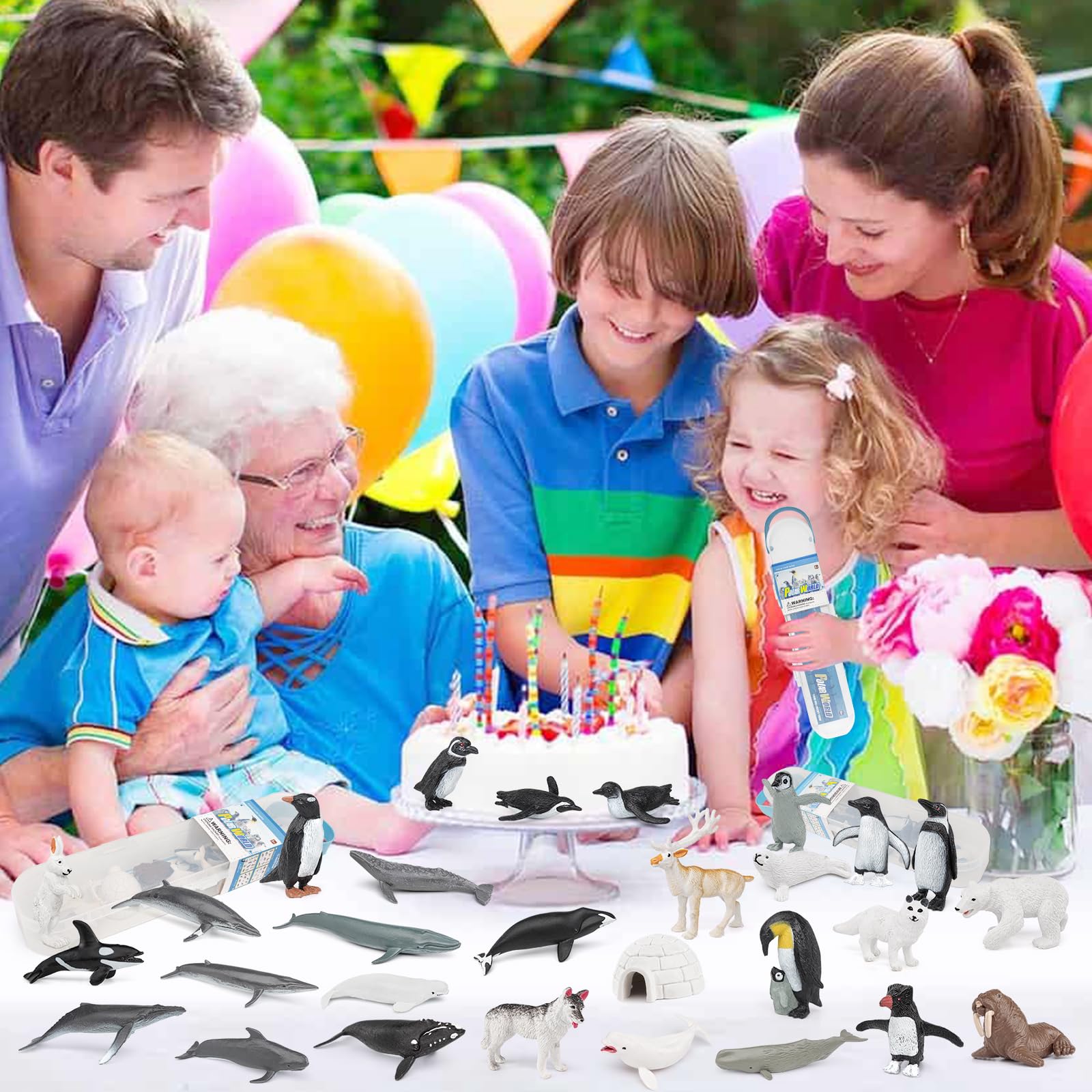 GAICOM 31PCS Polar Animal Figure Toys Set - Penguins, Whales & Polar Bears Models for Kids | Educational Arctic Animal Collection, Desktop Decor & Party Favors for Boys & Girls | Perfect for Classroom Learning, Birthday Gifts & Winter Themed Playtime