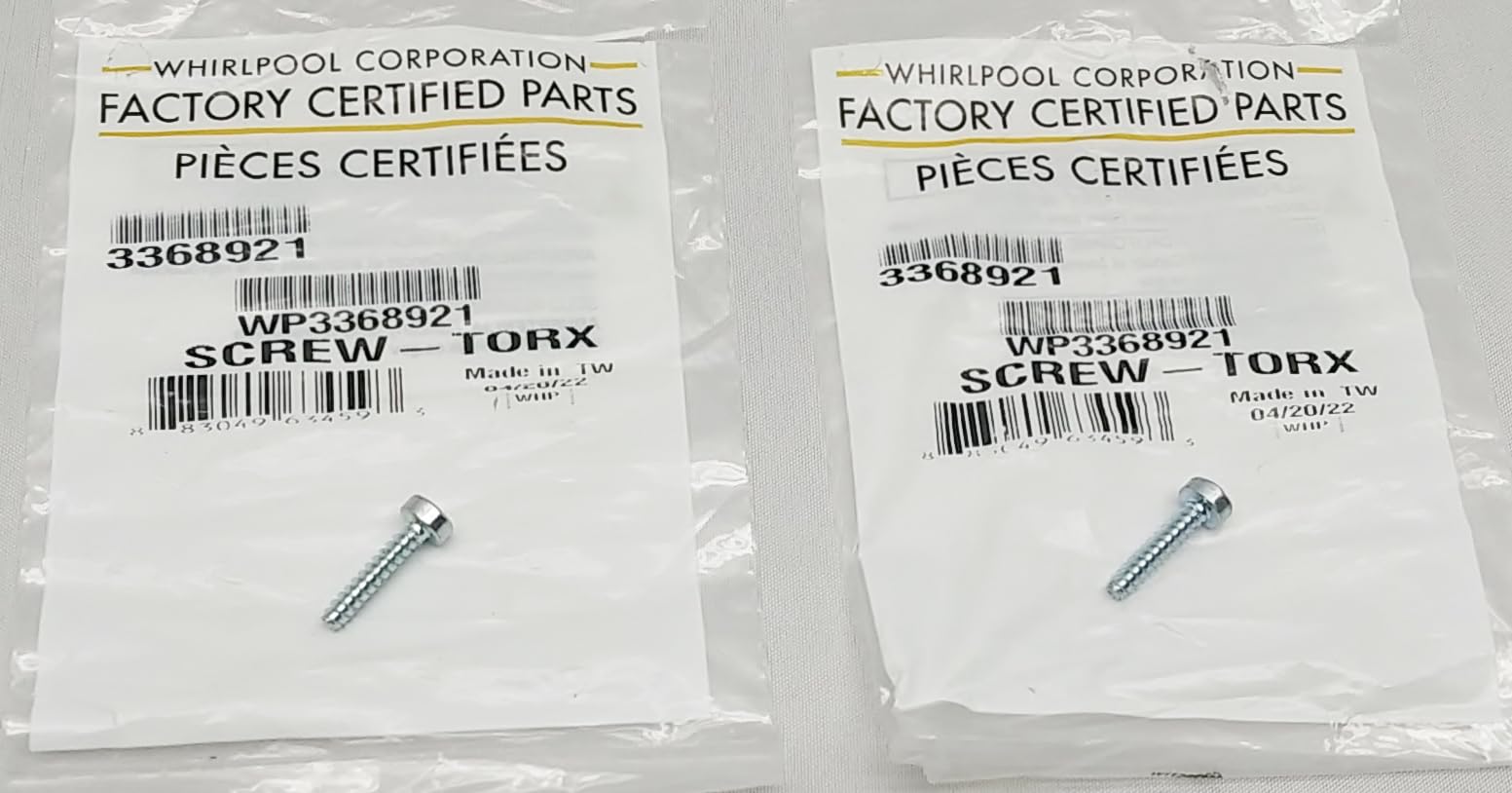 Genuine OEM Oven Range Stove Appliance Screw Set of 2 - 7/8