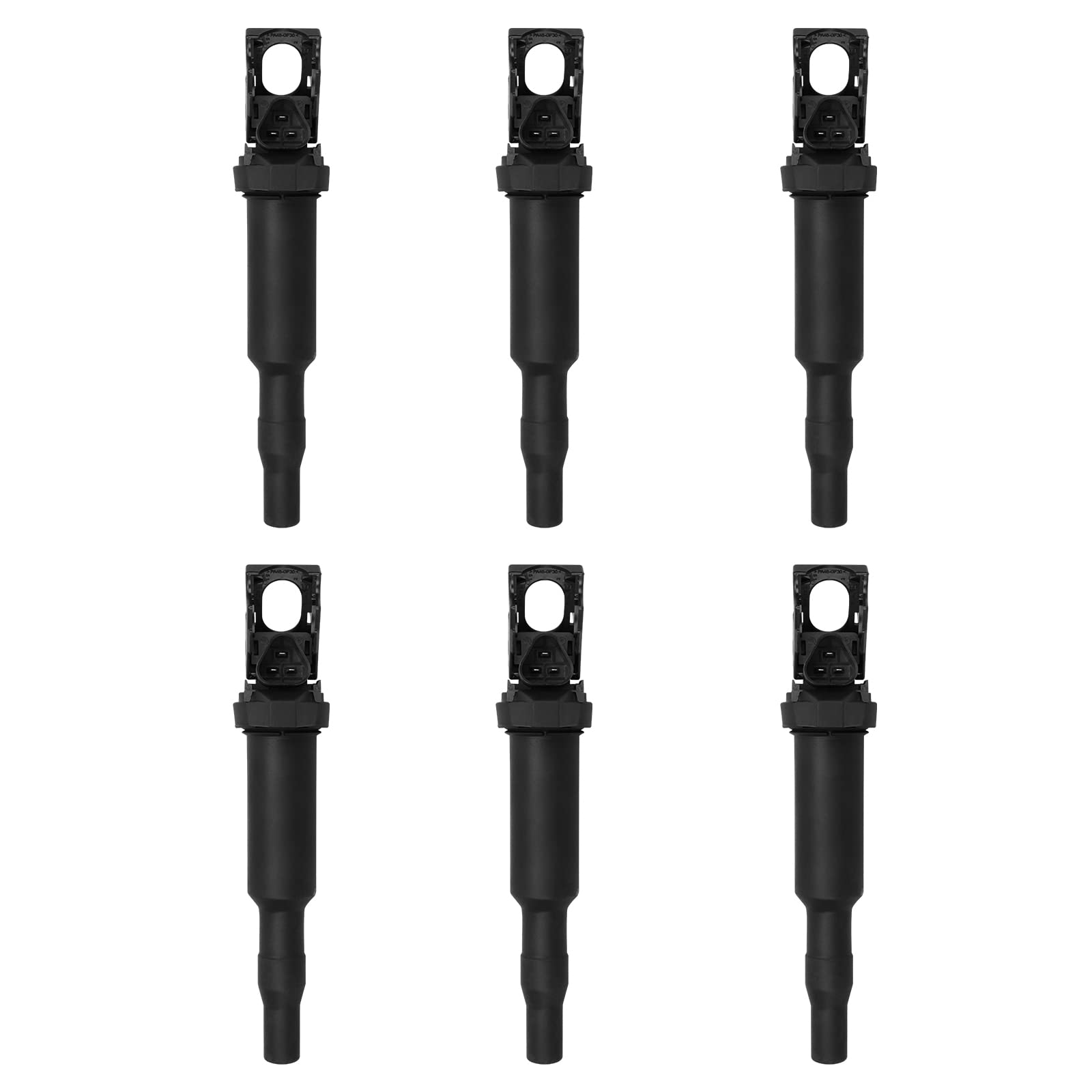 DRIVESTAR 6-Piece Ignition Coil Pack Set - Compatible with BMW 128i (2008-2013), 135i (2008-2010), 320i (2003-2005), 325i (2003-2006) - Replaces OEM# 12137594937 & 12137562744 - Perfect for Engine Performance & Tune-Up Maintenance