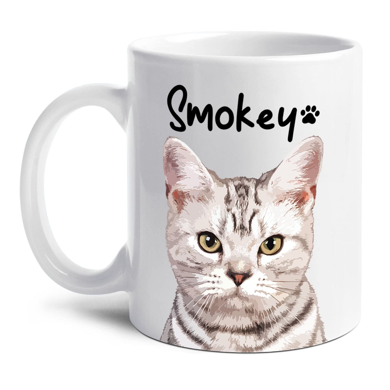 Custom American Shorthair Cat Mug - Personalized 11oz Coffee Cup for Cat Lovers