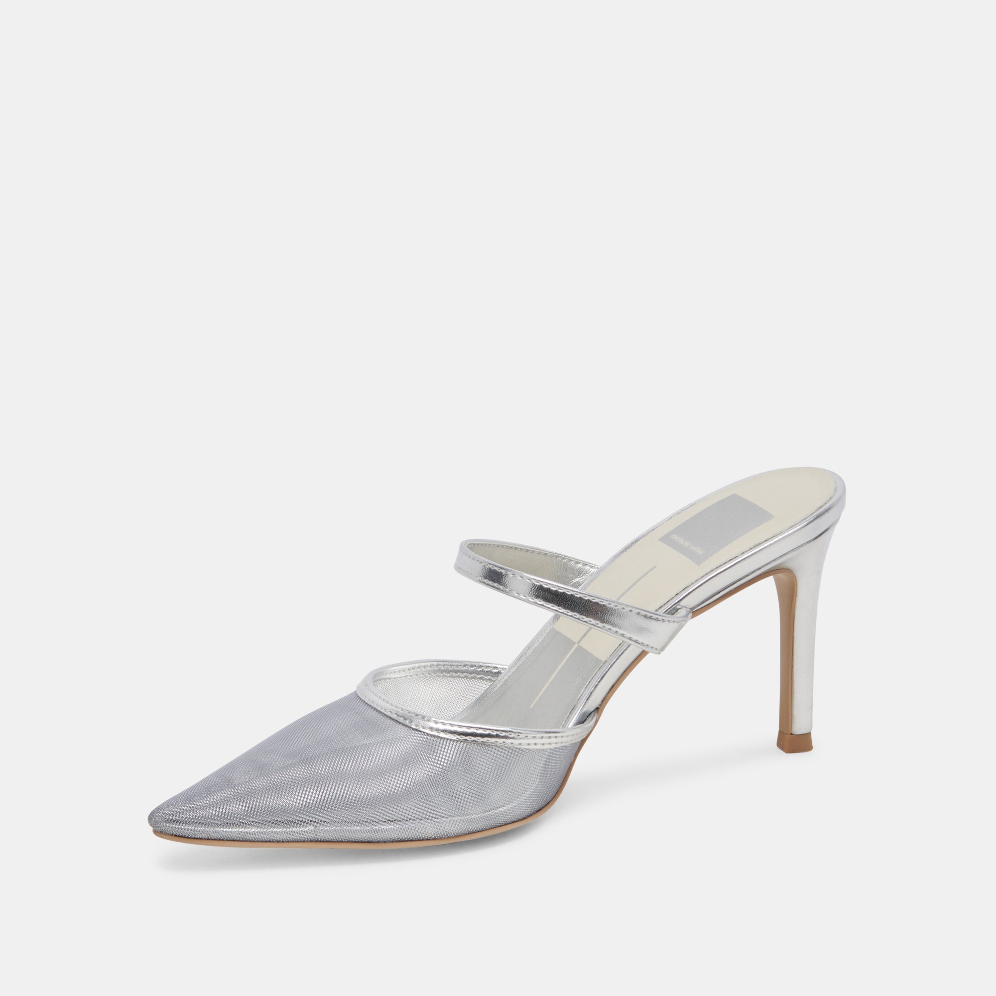 KATIK Women's Silver Mesh High Heels - Elegant Party & Evening Shoes for Prom, Wedding, and Special Occasions