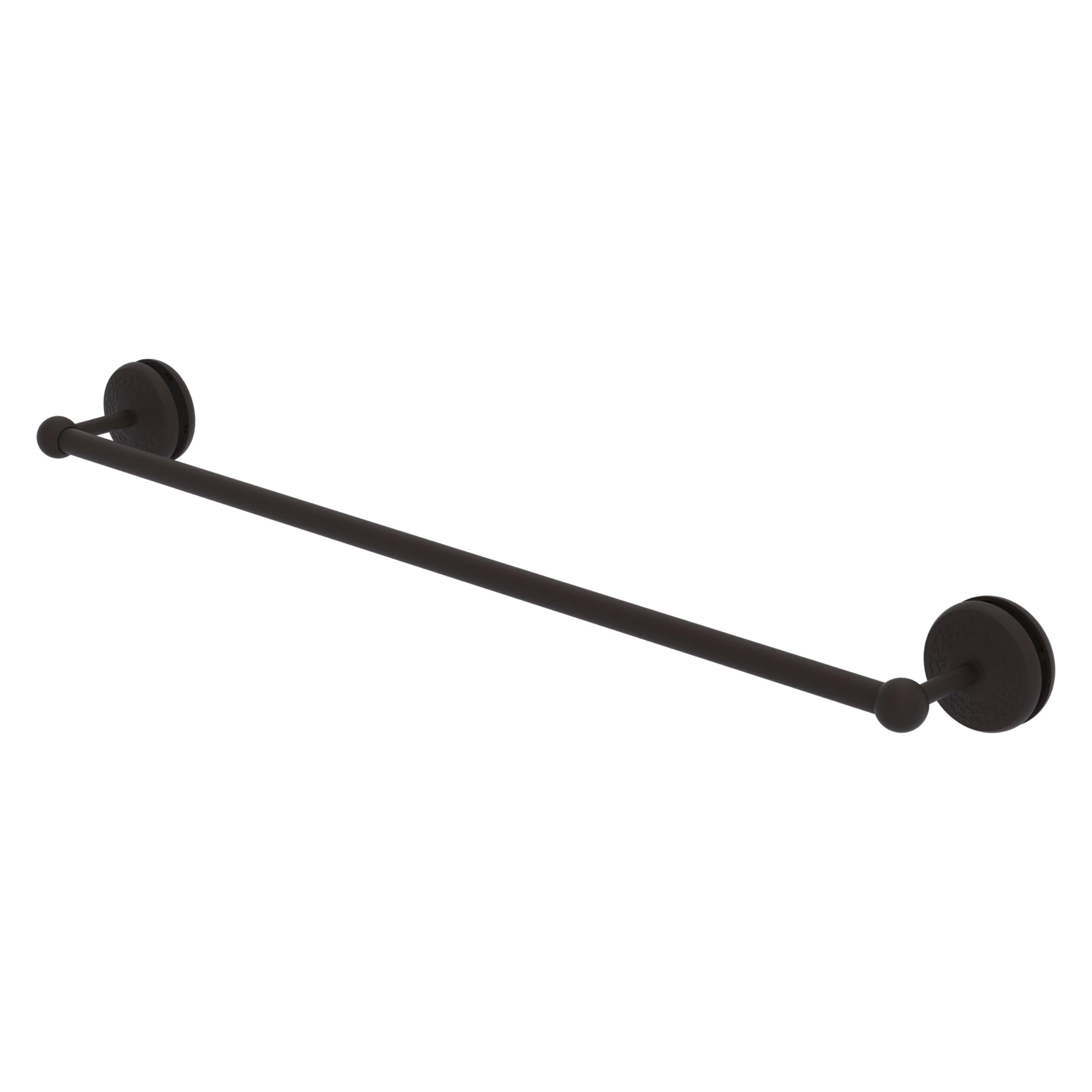 Allied Brass MC-41-SM-30 Monte Carlo Collection 30 Inch Oil Rubbed Bronze Shower Door Towel Bar - Perfect for Bathroom Organization and Spa-Like Luxury