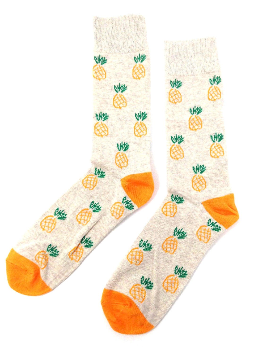 Pineapple Crew Socks for Women & Men - Soft Summer Fruit Pattern Cotton Ankle Socks - Perfect for Beach Vacation, Tropical Party & Casual Outfits