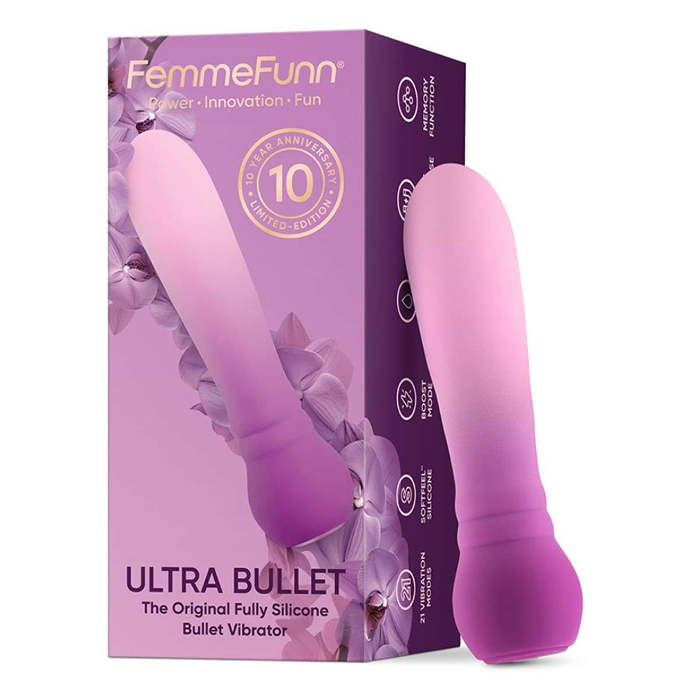FemmeFunn Ultra Bullet Vibrator - 10th Anniversary Limited Edition - Powerful Mini Personal Massager for Women - Perfect for Solo Play & Couples Intimacy
