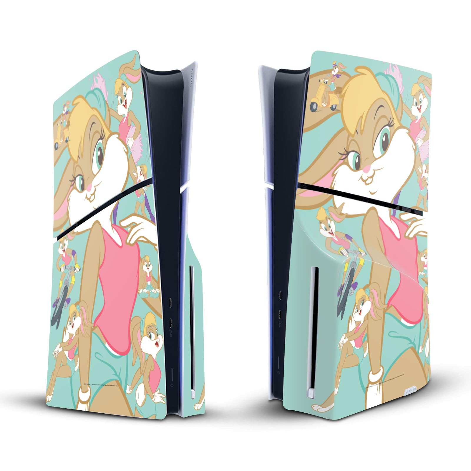 Official Looney Tunes Lola Bunny Vinyl Skin Sticker for Sony PlayStation 5 PS5 Slim/PRO Disc Edition - Durable Gaming Decal for Console Protection & Customization - Perfect for Gamers & Cartoon Fans