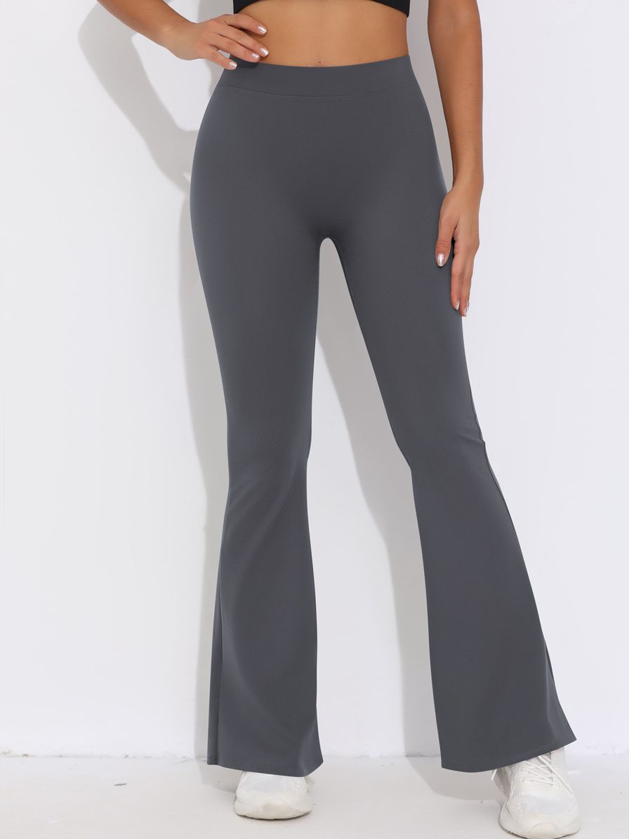 ZASUWA Women's V-Shaped Waist Scrunch Butt Lifting High Waisted Quick Dry Flare Leggings - Perfect for Yoga, Workout & Casual Wear