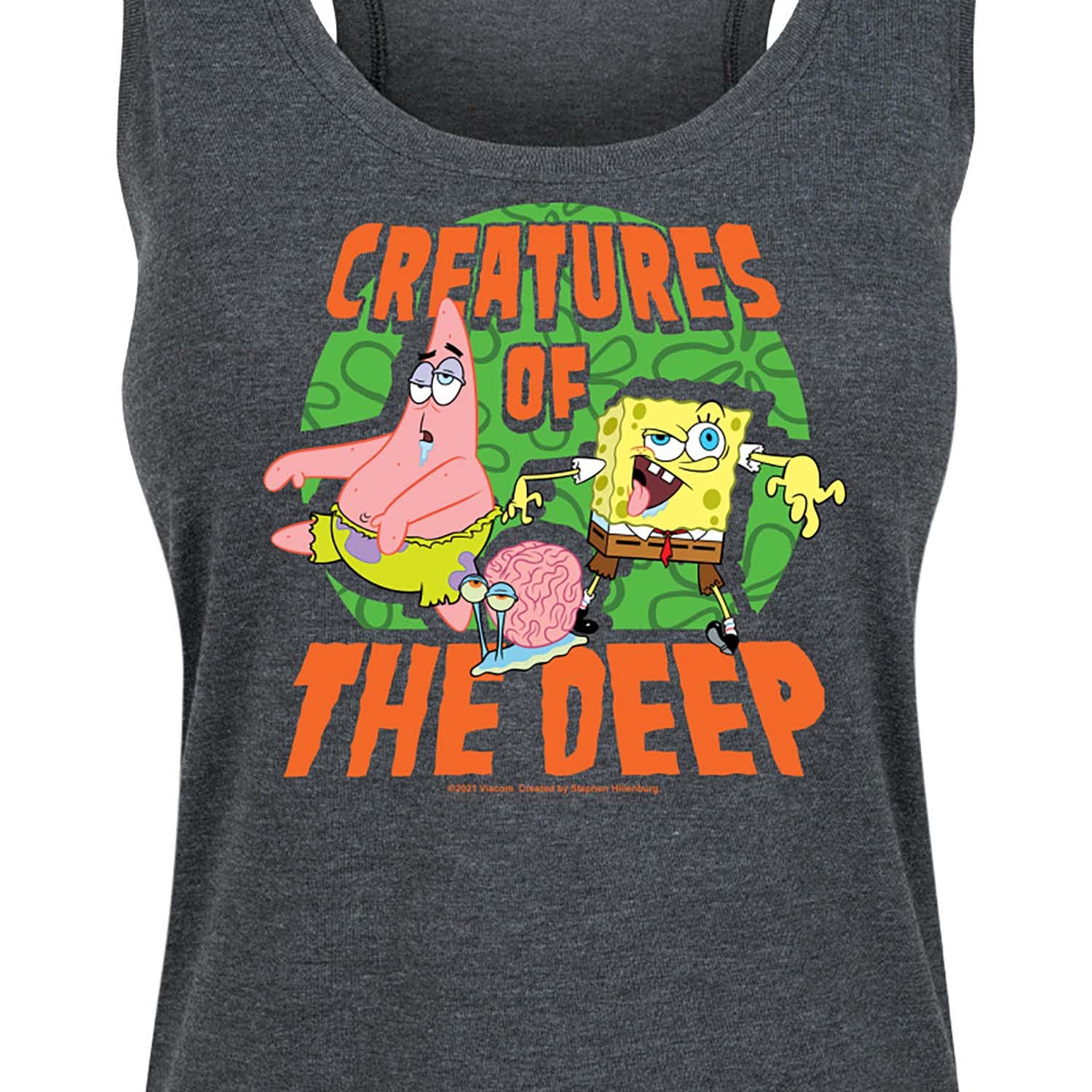 HYBRID APPAREL Spongebob Squarepants Women's Racerback Tank Top - Cartoon Graphic Tee for Summer | Perfect for Beach, Gym & Casual Wear
