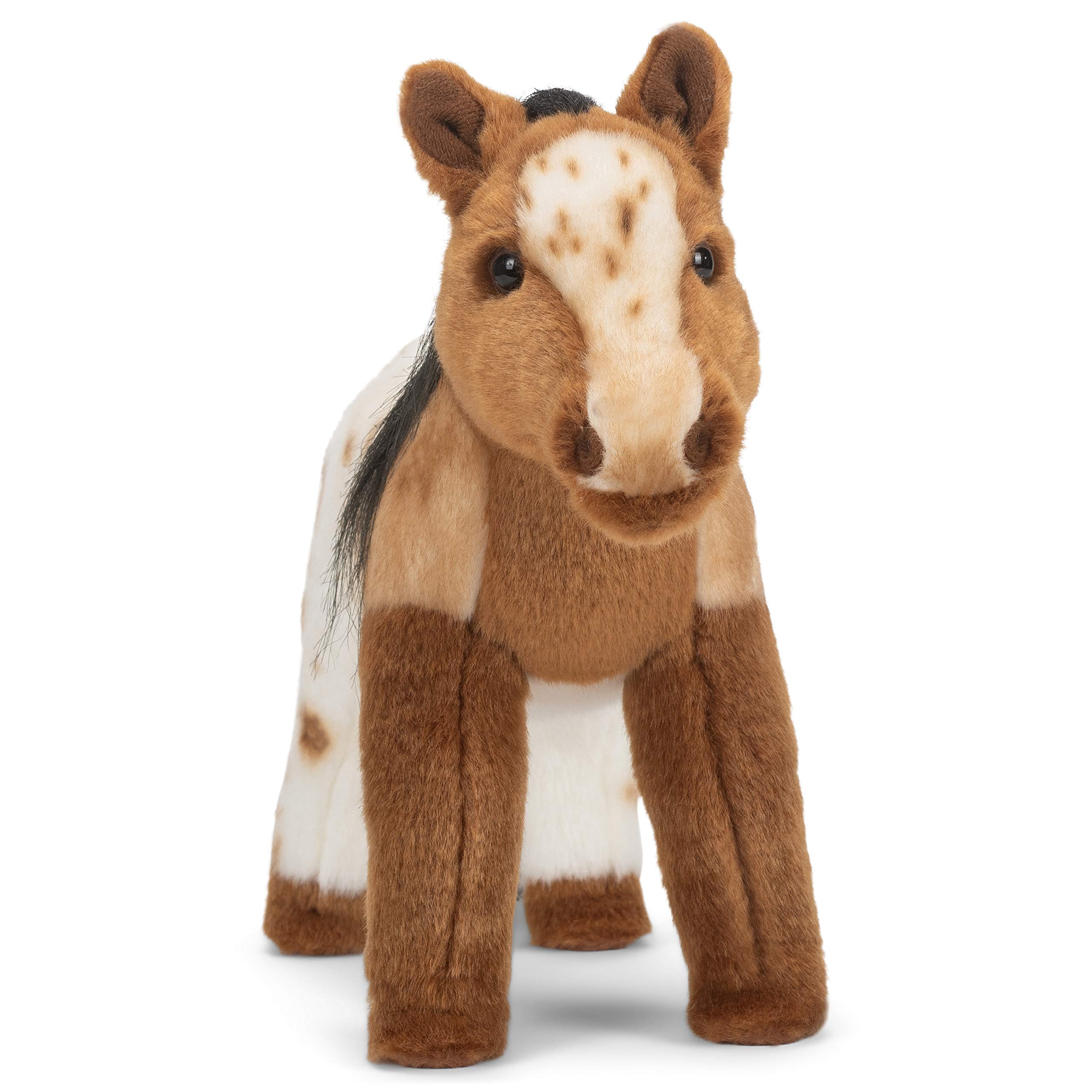 DEMDACO Appaloosa Horse Plush Toy - 10 Inch Soft Brown & White Stuffed Animal for Kids | Perfect for Cuddling, Gifts, and Nursery Decor