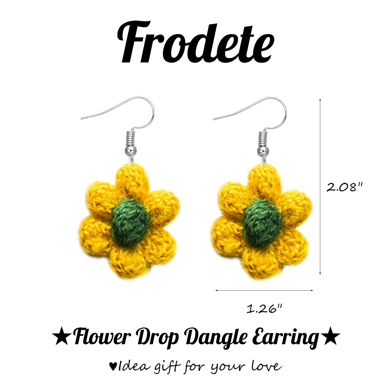 3D Sunflower Earrings for Women - Yellow Enamel Daisy Drop Dangle Earrings | Summer Statement Jewelry Gift for Her | Perfect for Weddings, Beach Vacations & Boho Fashion